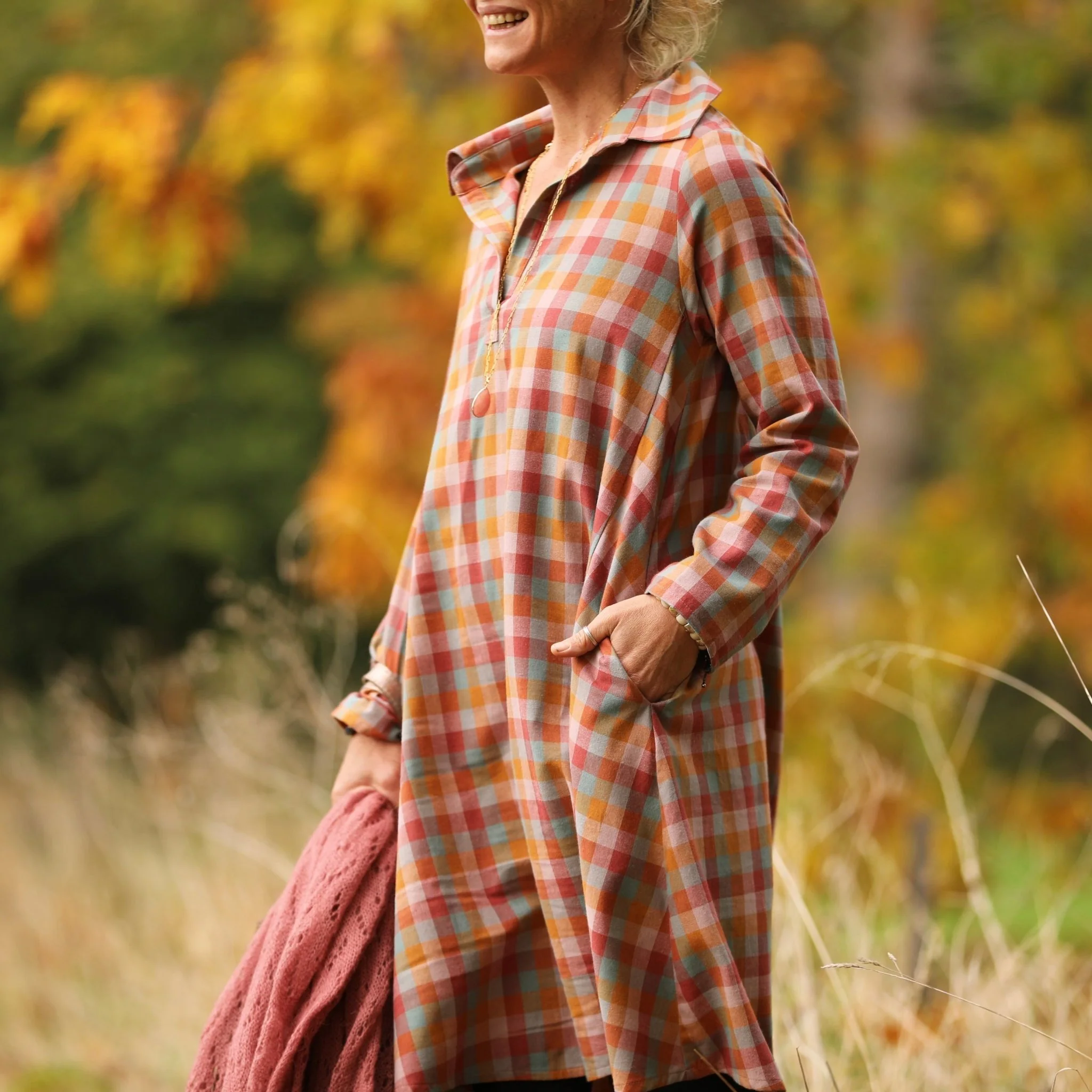 Robe Carole – tartan automnal - Image 9