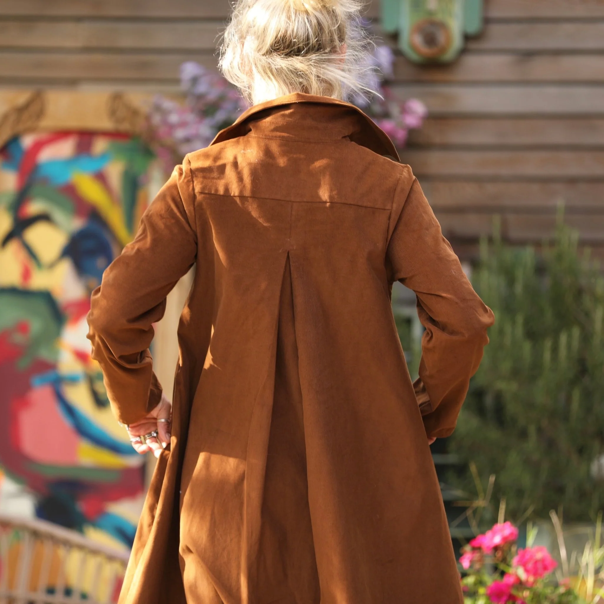 Robe Carole – Velours milleraies Écureuil - Image 5