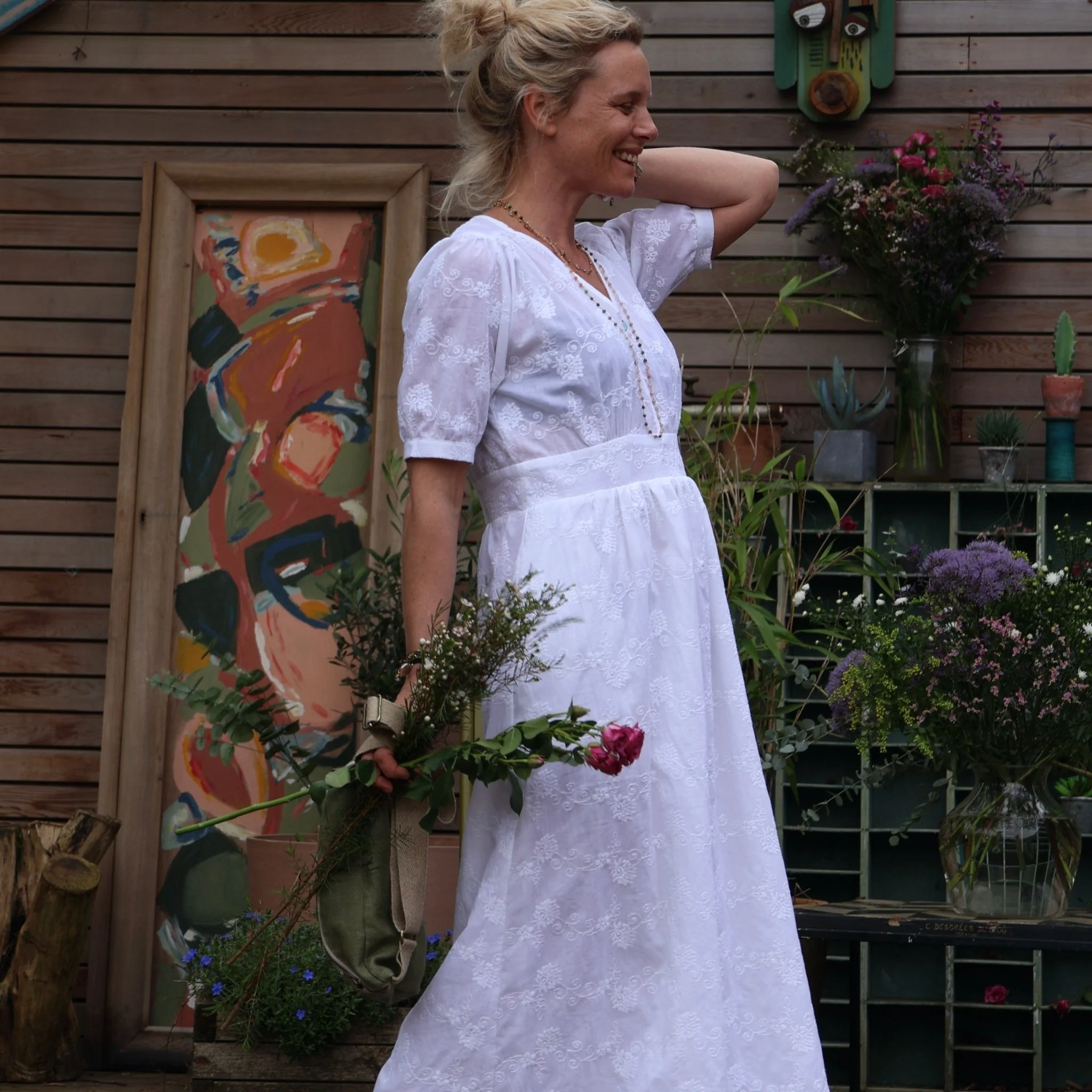 Robe Clara - Broderie de coton - Image 4