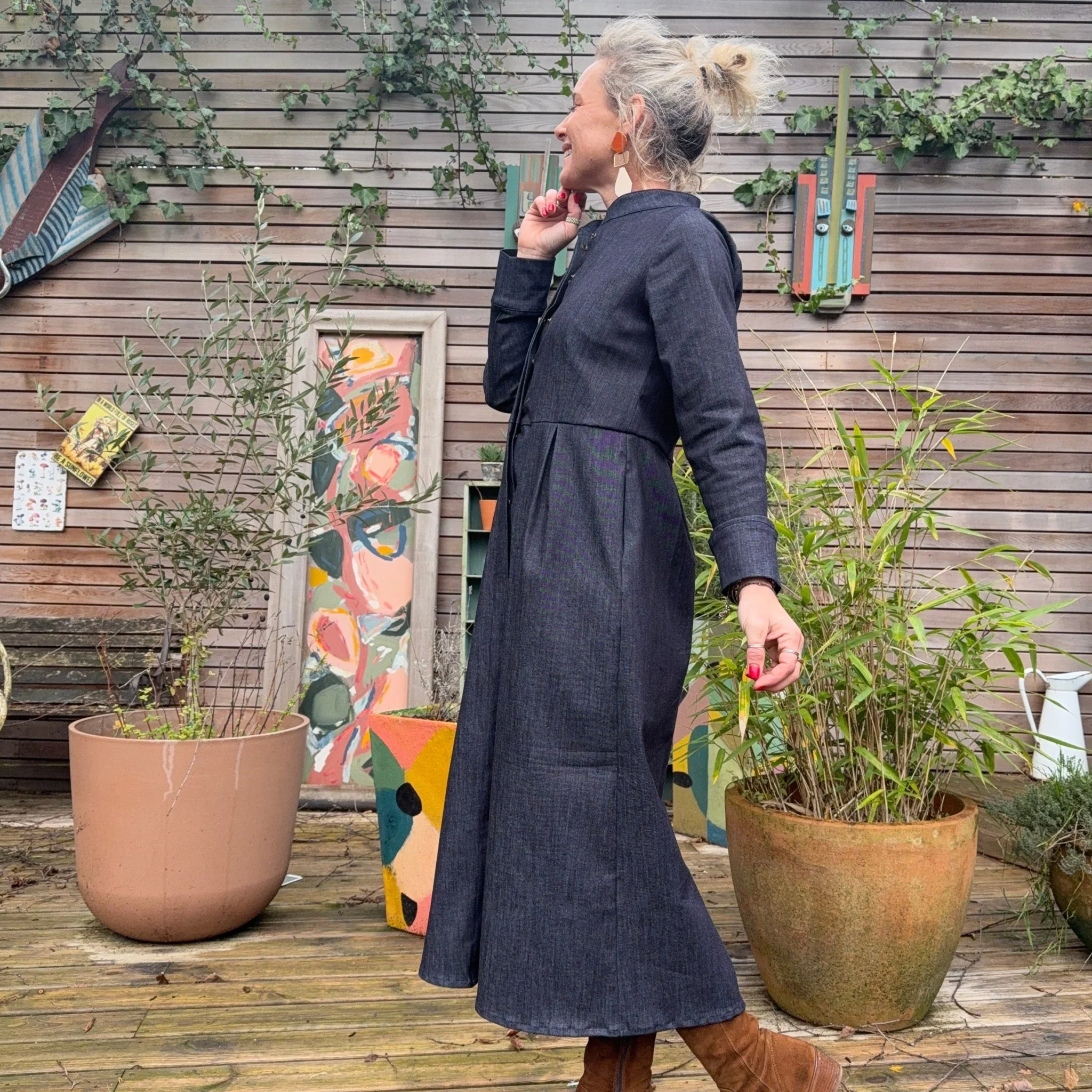 Robe Cyrielle - jean bleu nuit - Image 12