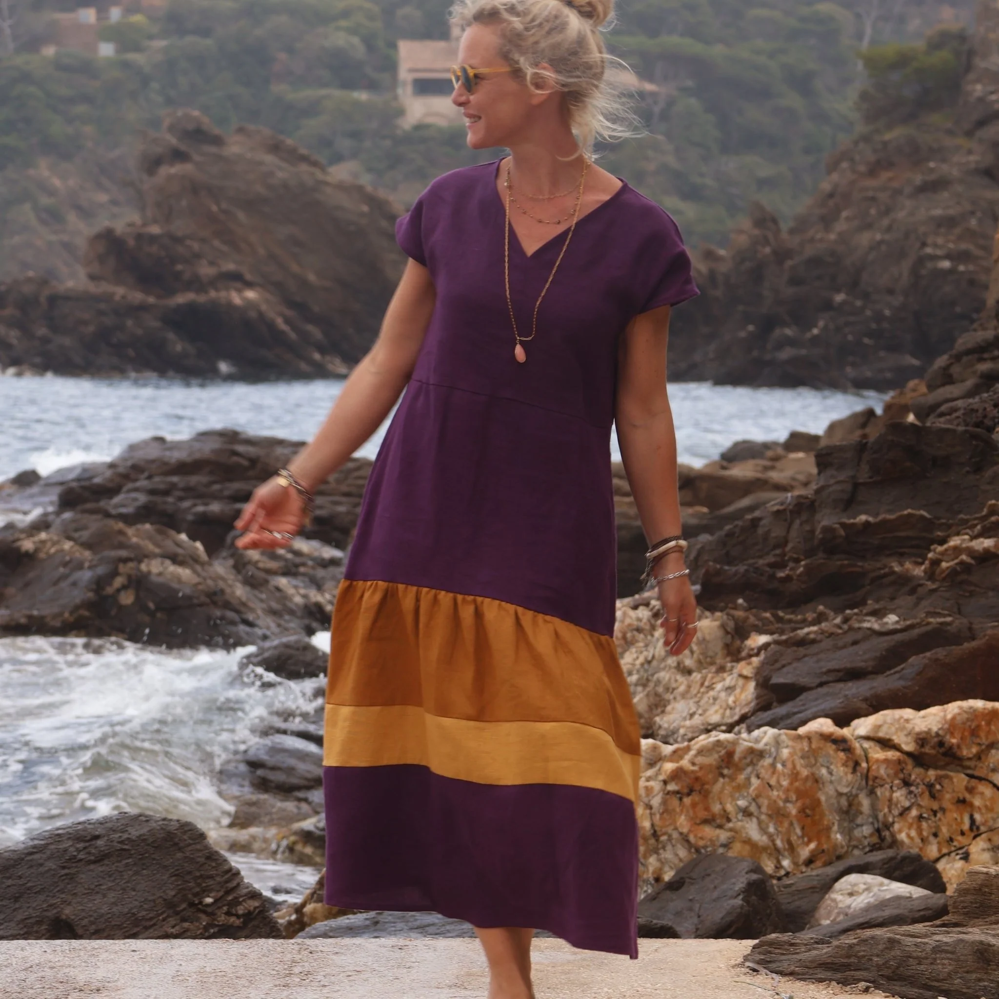 Robe Gitane - lin lilas - Image 2