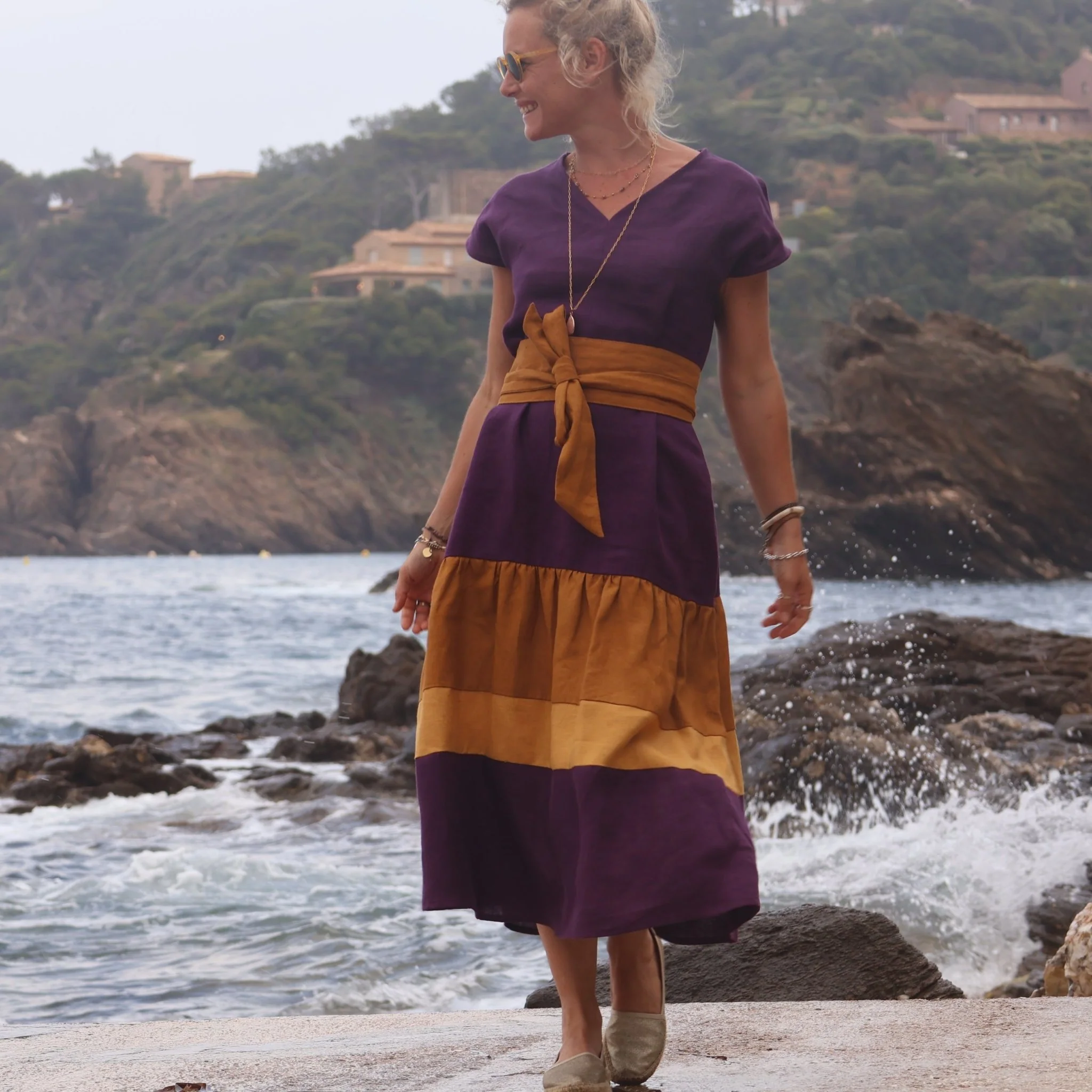 Robe Gitane - lin lilas - Image 8