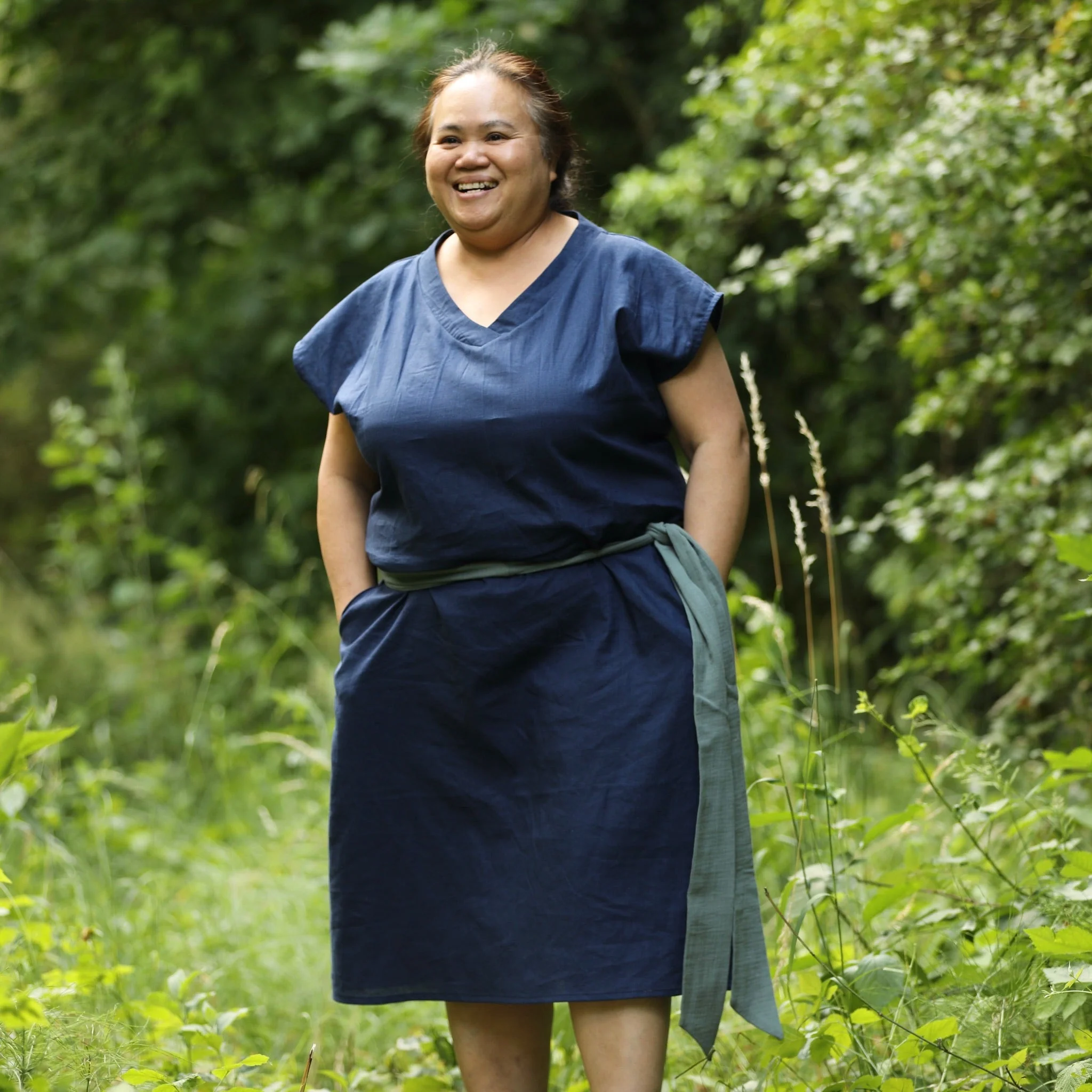 Robe Ivy - lin bleu indigo - Image 7