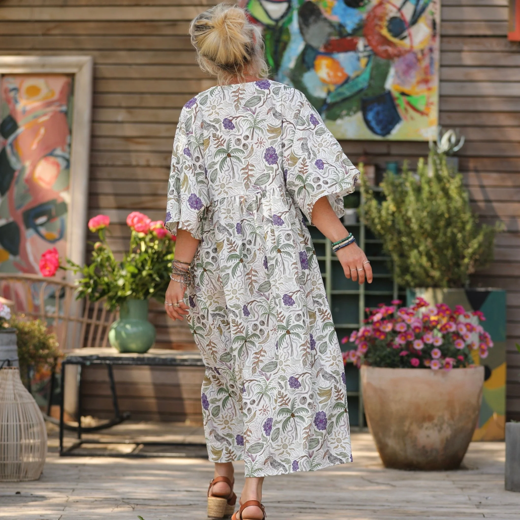 Robe Kalaya - viscose jardin tropical - Image 4