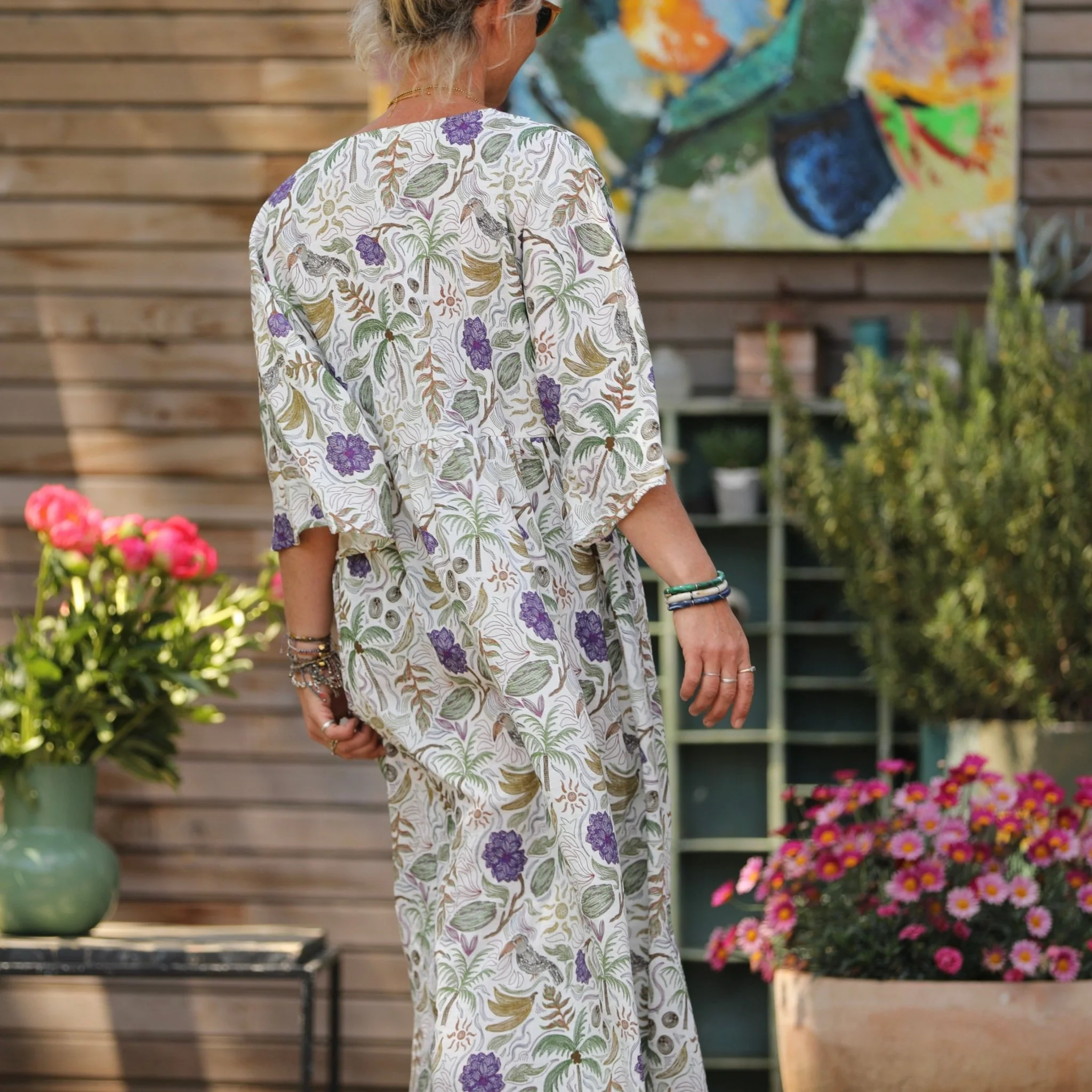 Robe Kalaya - viscose jardin tropical - Image 7
