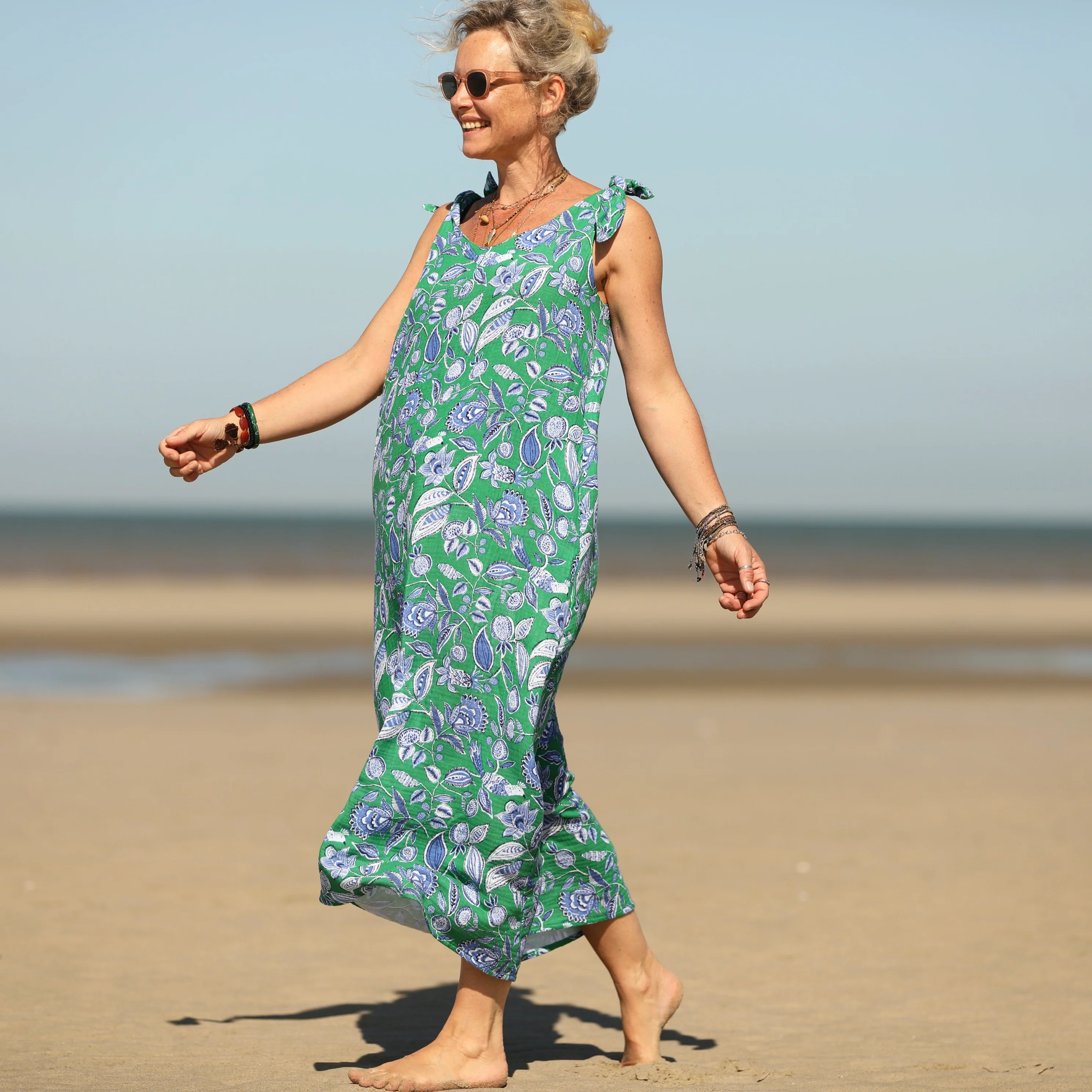 Robe Laëtitia - double gaze de coton Nature enchantée - Image 3