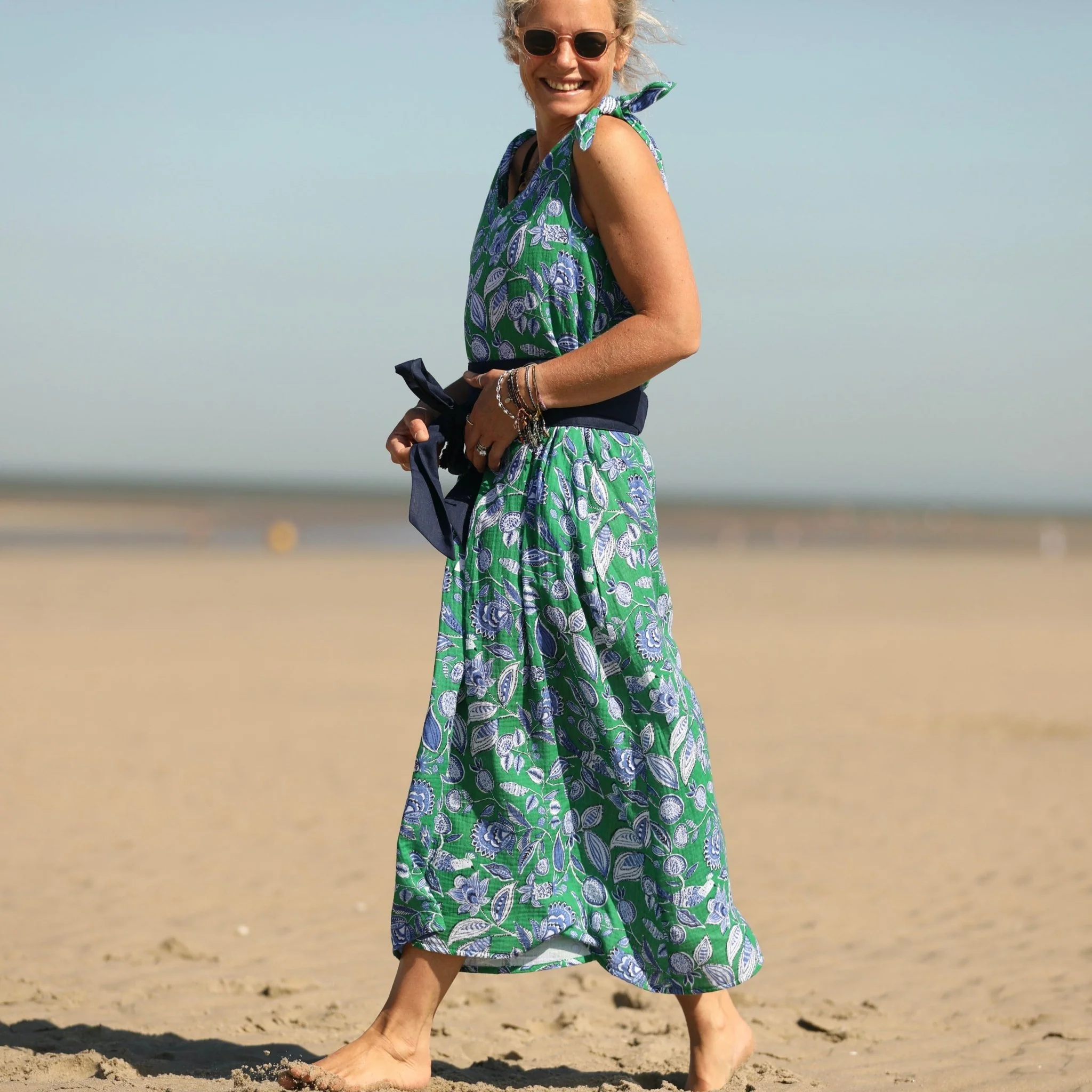 Robe Laëtitia - double gaze de coton Nature enchantée - Image 8