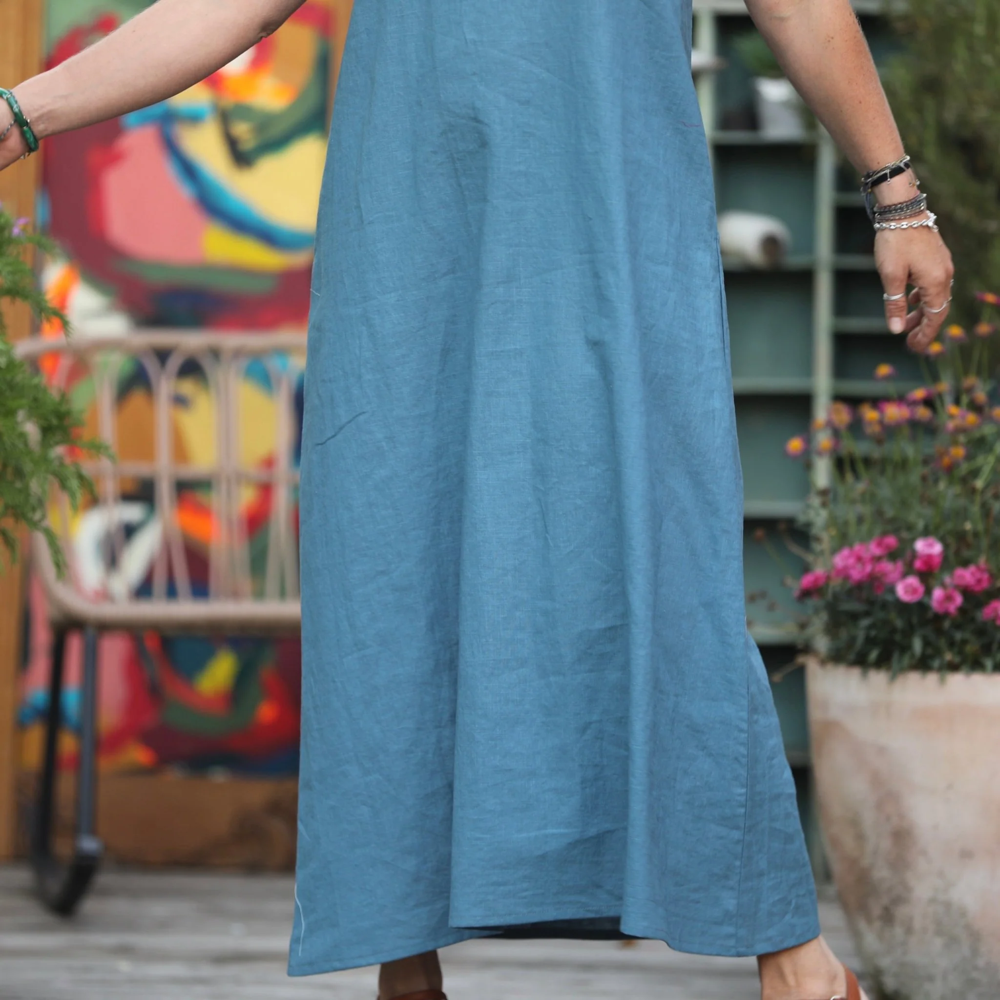 Robe Laëtitia - lin navy - Image 5
