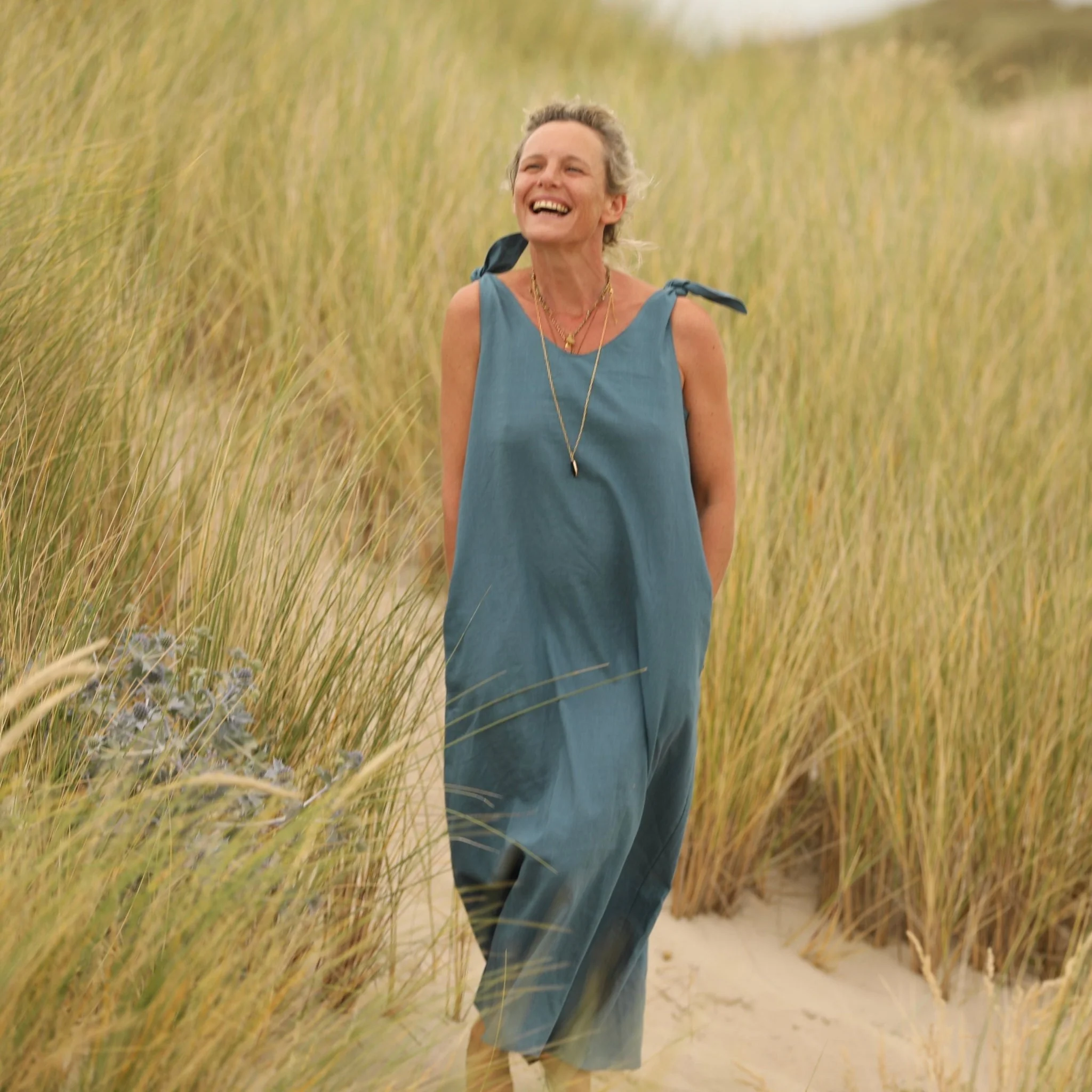 Robe Laëtitia - lin navy - Image 9