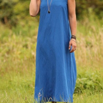 Robe Laëtitia - lin bleu majorelle - Image 5