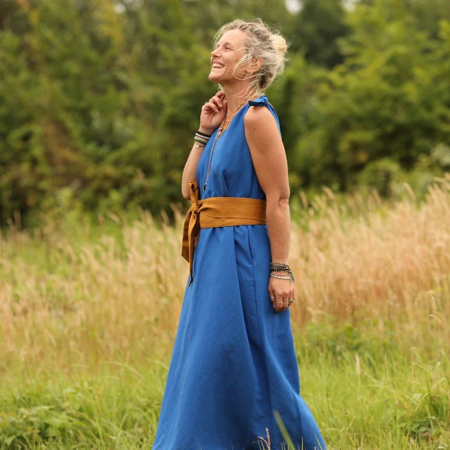 Robe Laëtitia - lin bleu majorelle - Image 9