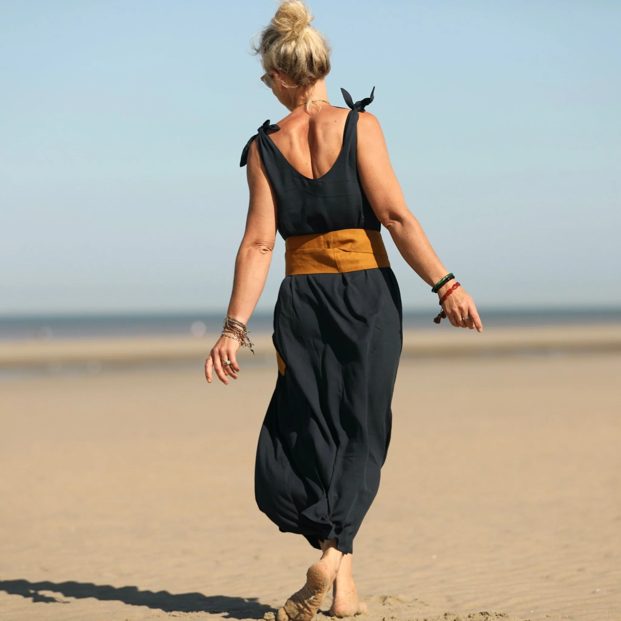 Robe Laëtitia - sergé de viscose bleu marine - Image 6