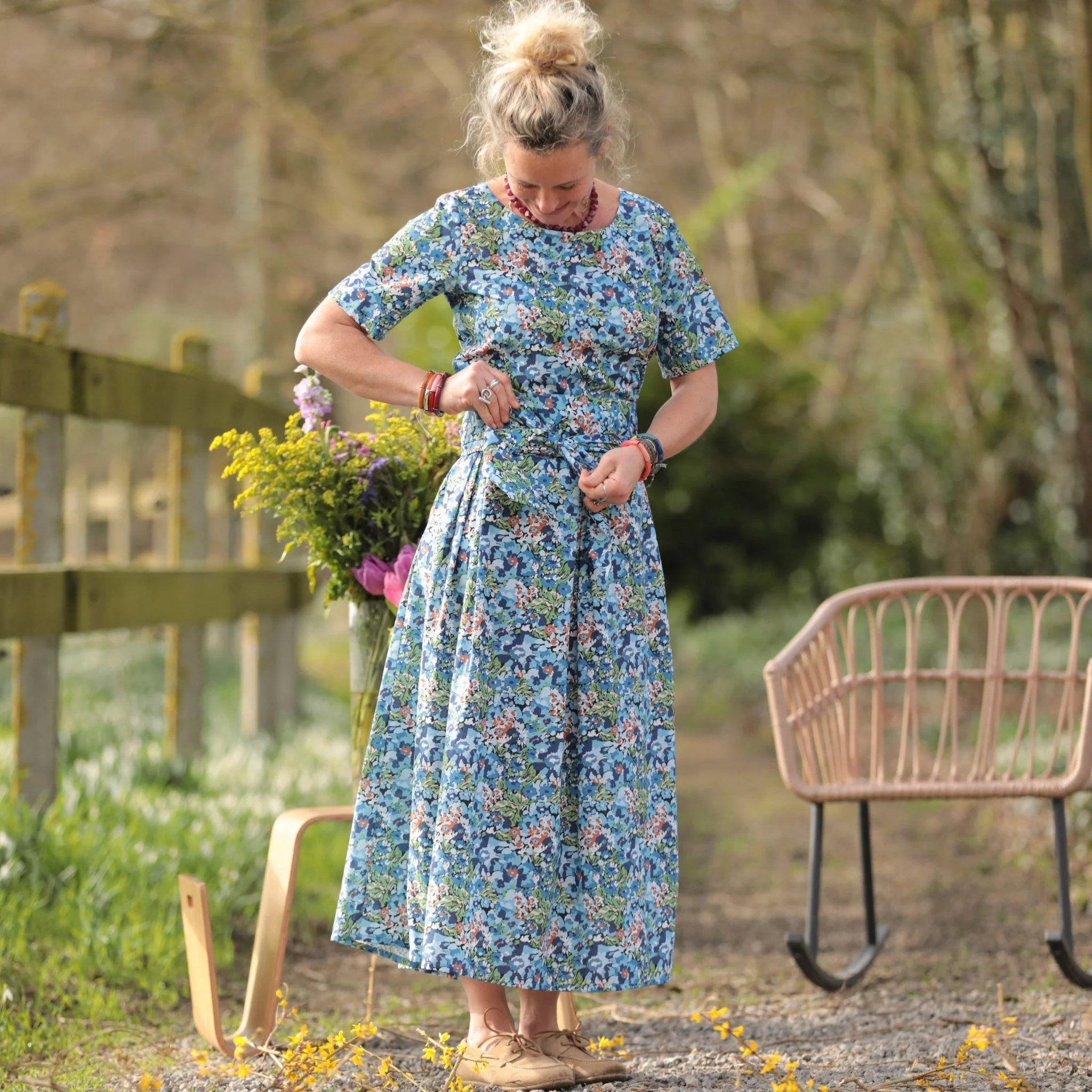 Robe Louisa - Fleurs d'Indigo - Image 12