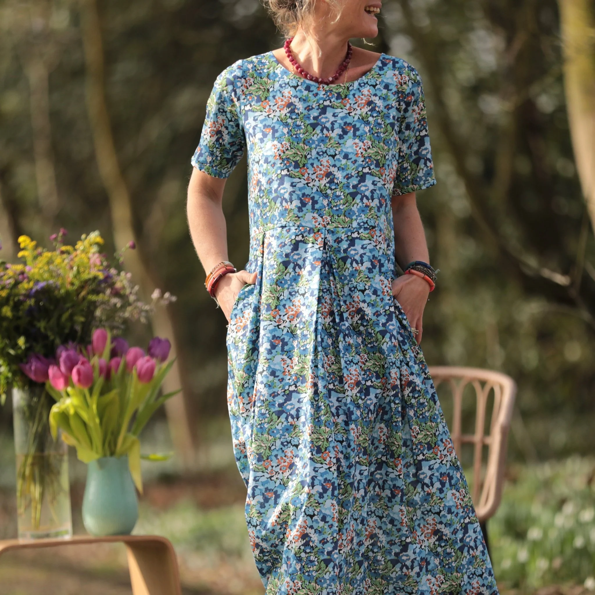 Robe Louisa - Fleurs d'Indigo - Image 21