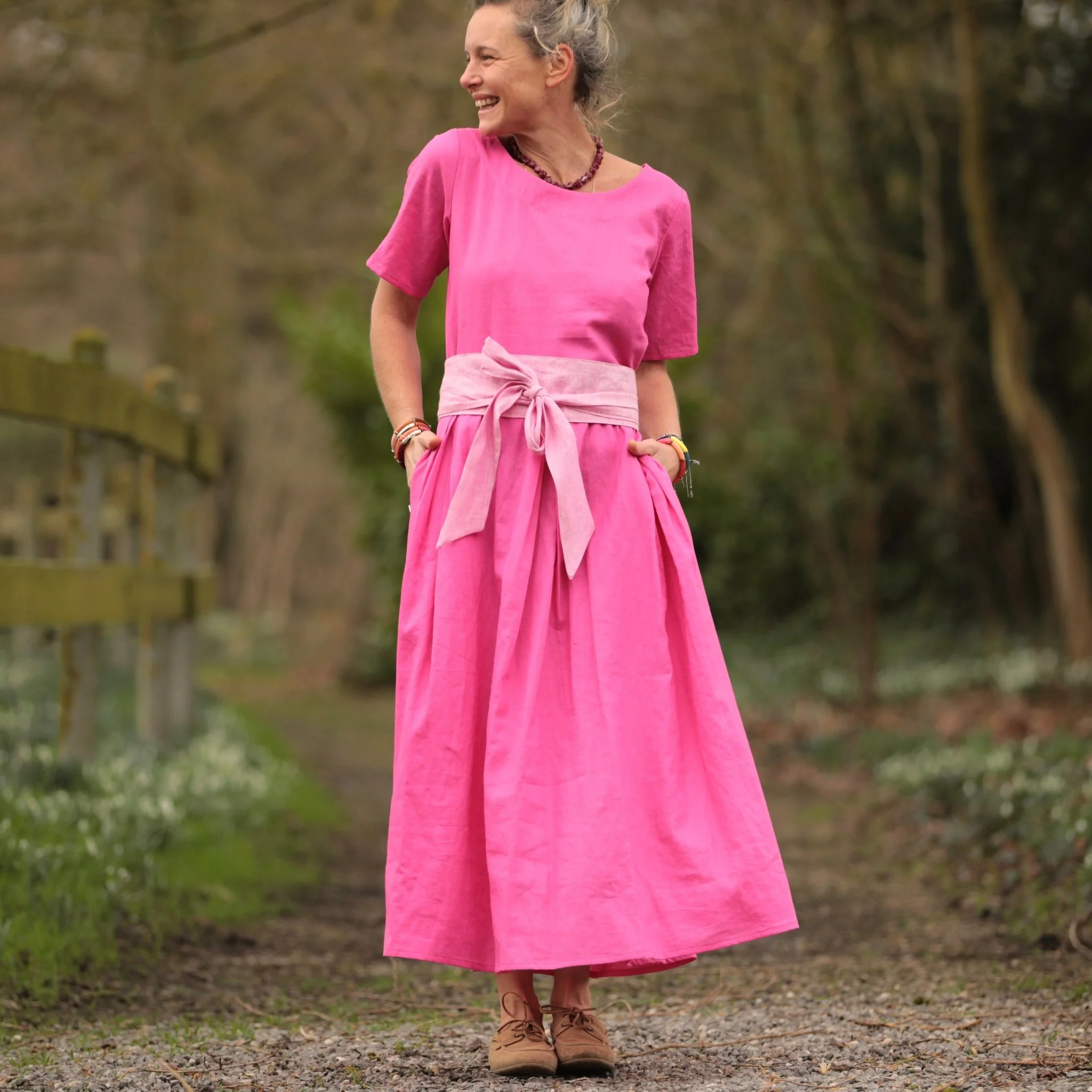 Robe Louisa - Lin fuchsia - Image 12
