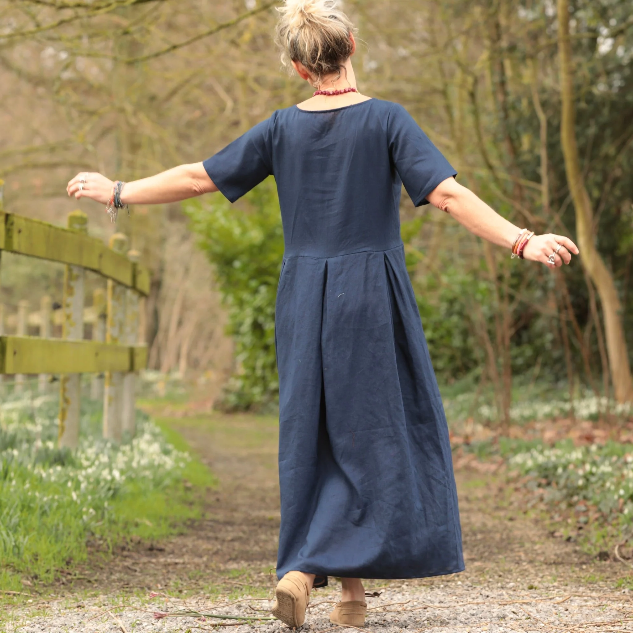 Robe Louisa - Lin indigo - Image 6