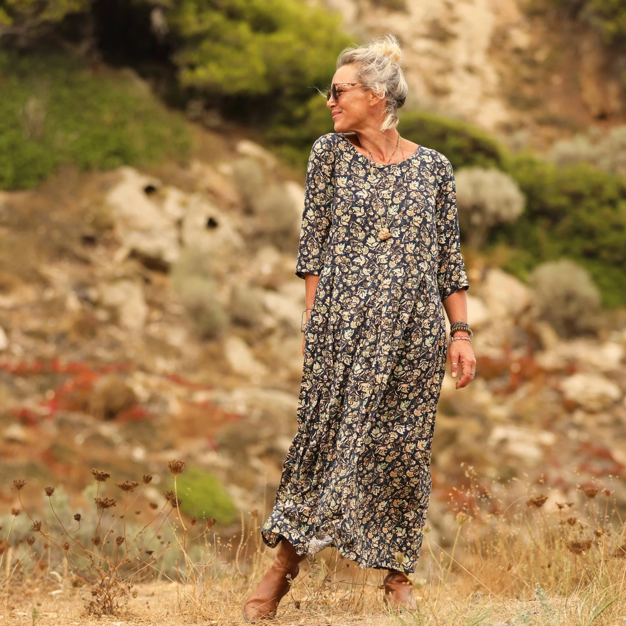 Robe Louisa viscose Aube bleue - Image 6