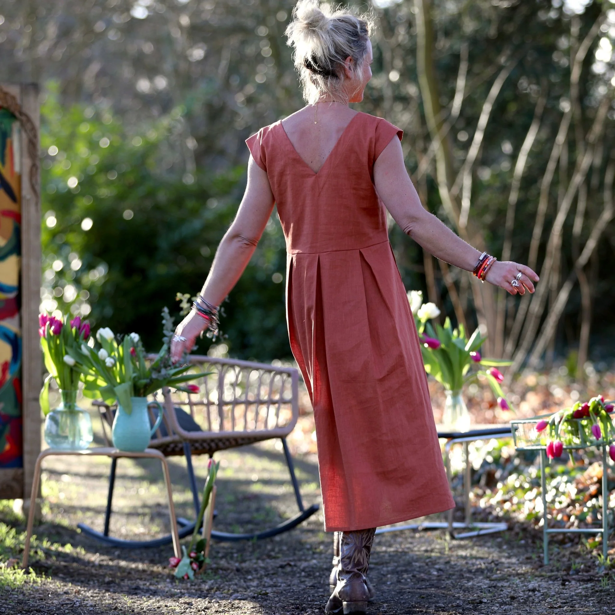 Robe Louison - lin terracotta - Image 3