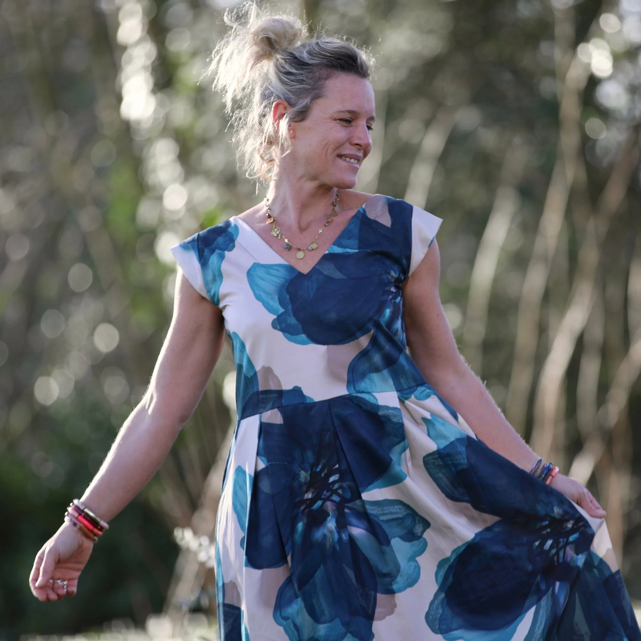 Robe Louison - satin de coton Jardin d’Hiver - Image 3
