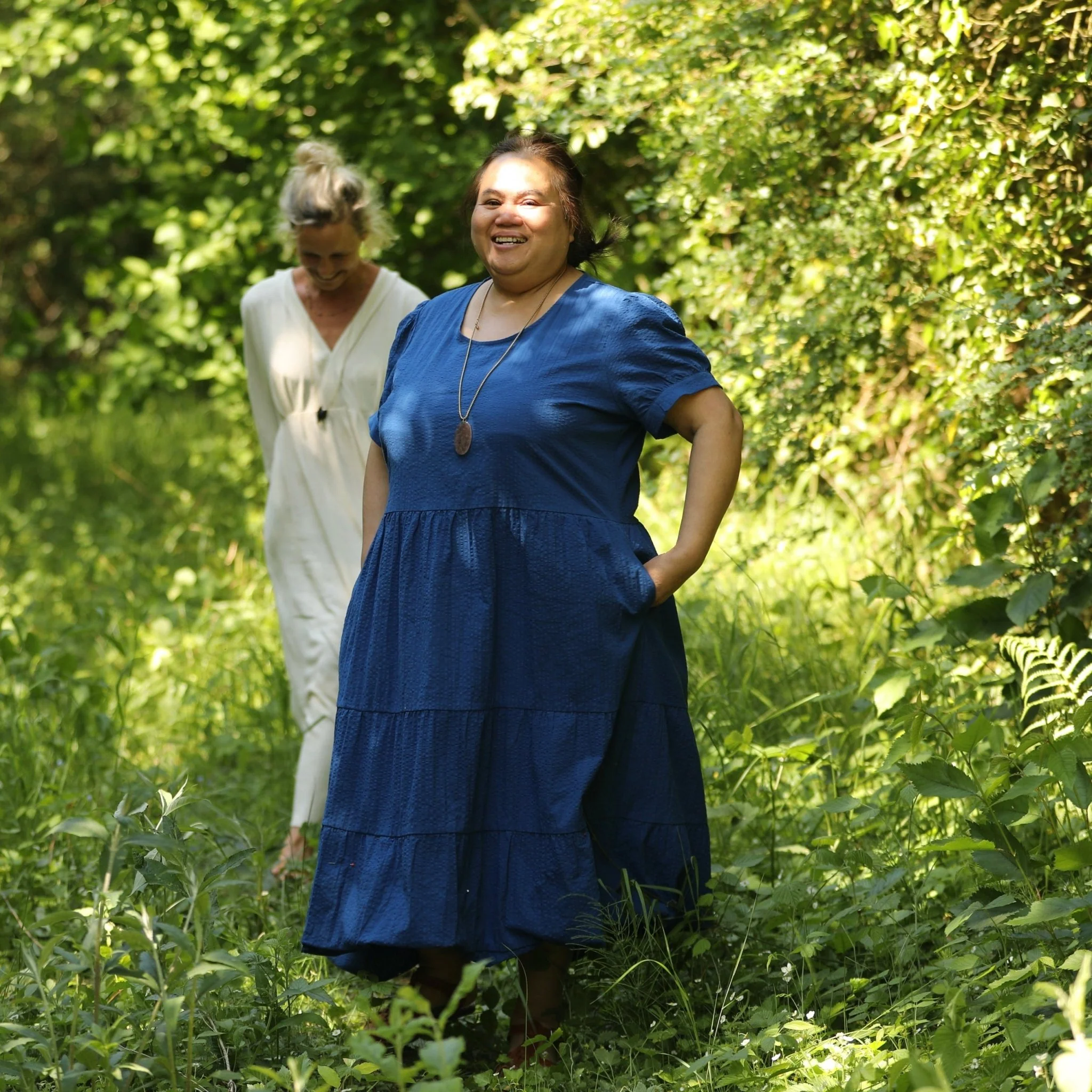 Robe Ophélie - viscose/lin vert kaki - Image 9