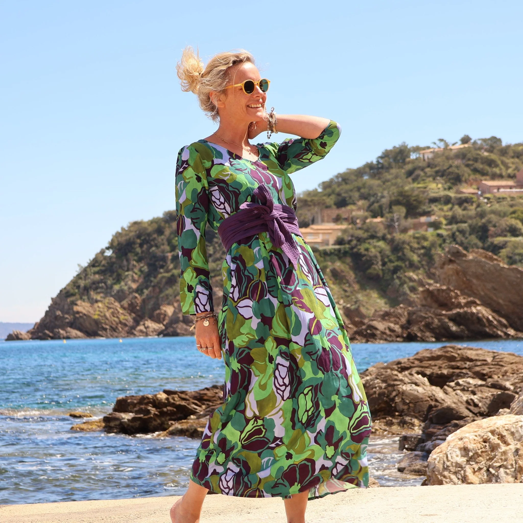 Prototype - Robe Siloé manches longues - viscose Nénuphar