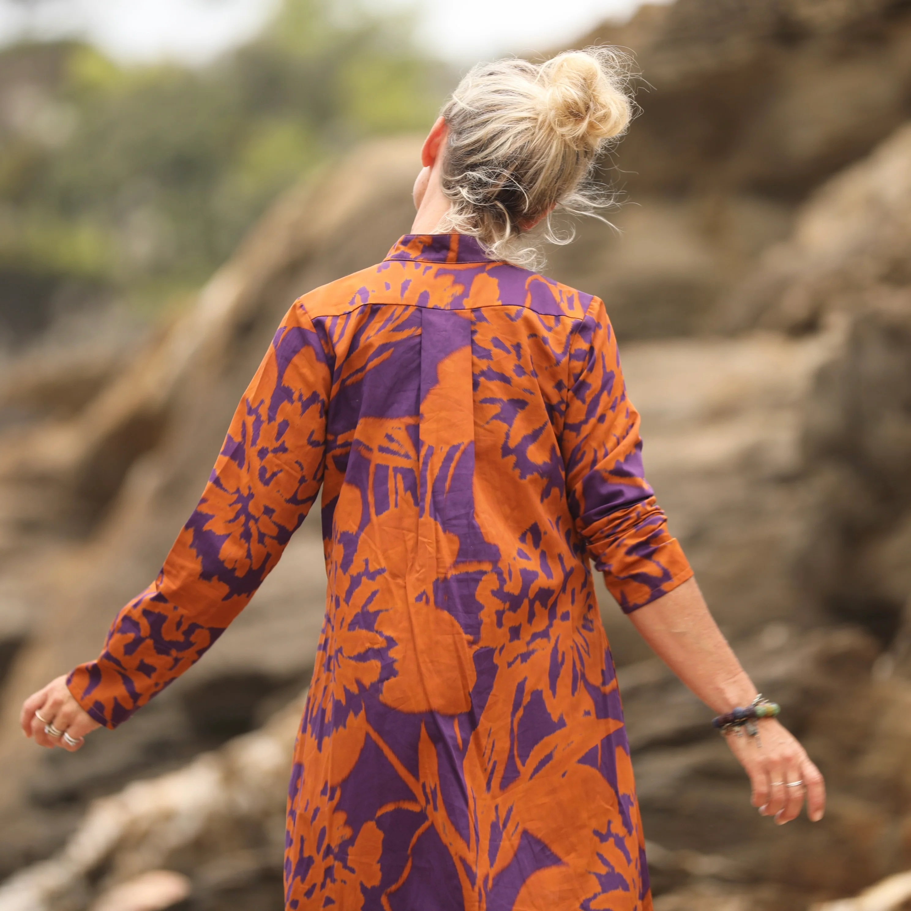 Robe Yuna - satin de coton Prunelle d’Ambre - Image 3