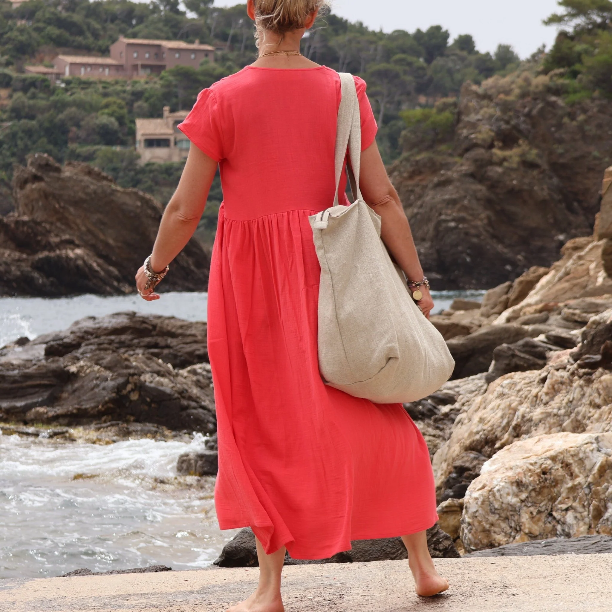 Sac Alfred en lin naturel - doublure en lin chamois - Image 10
