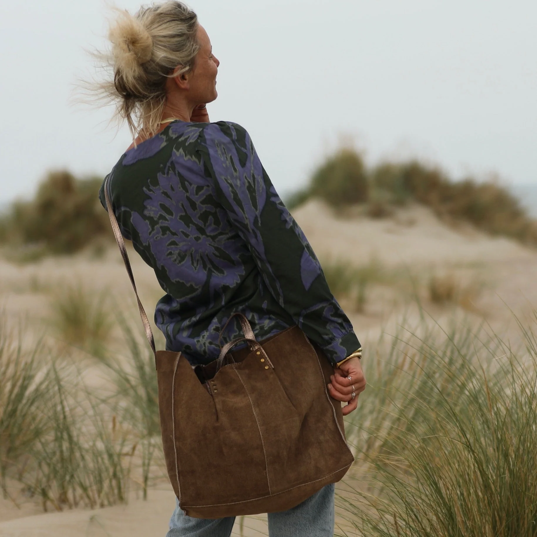 Sac Lisière – Cuir Camel - Image 7
