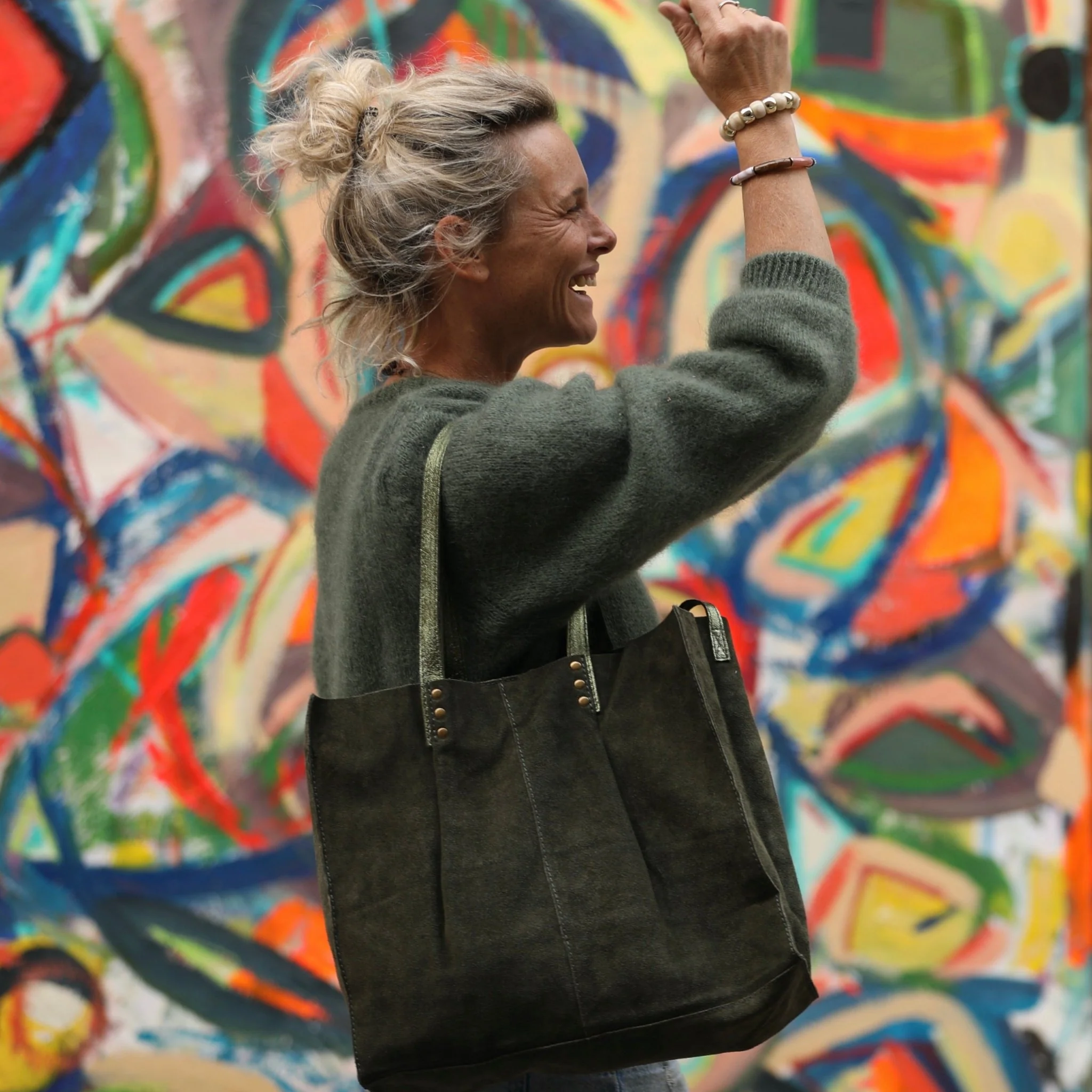 Sac Lisière – Cuir kaki
