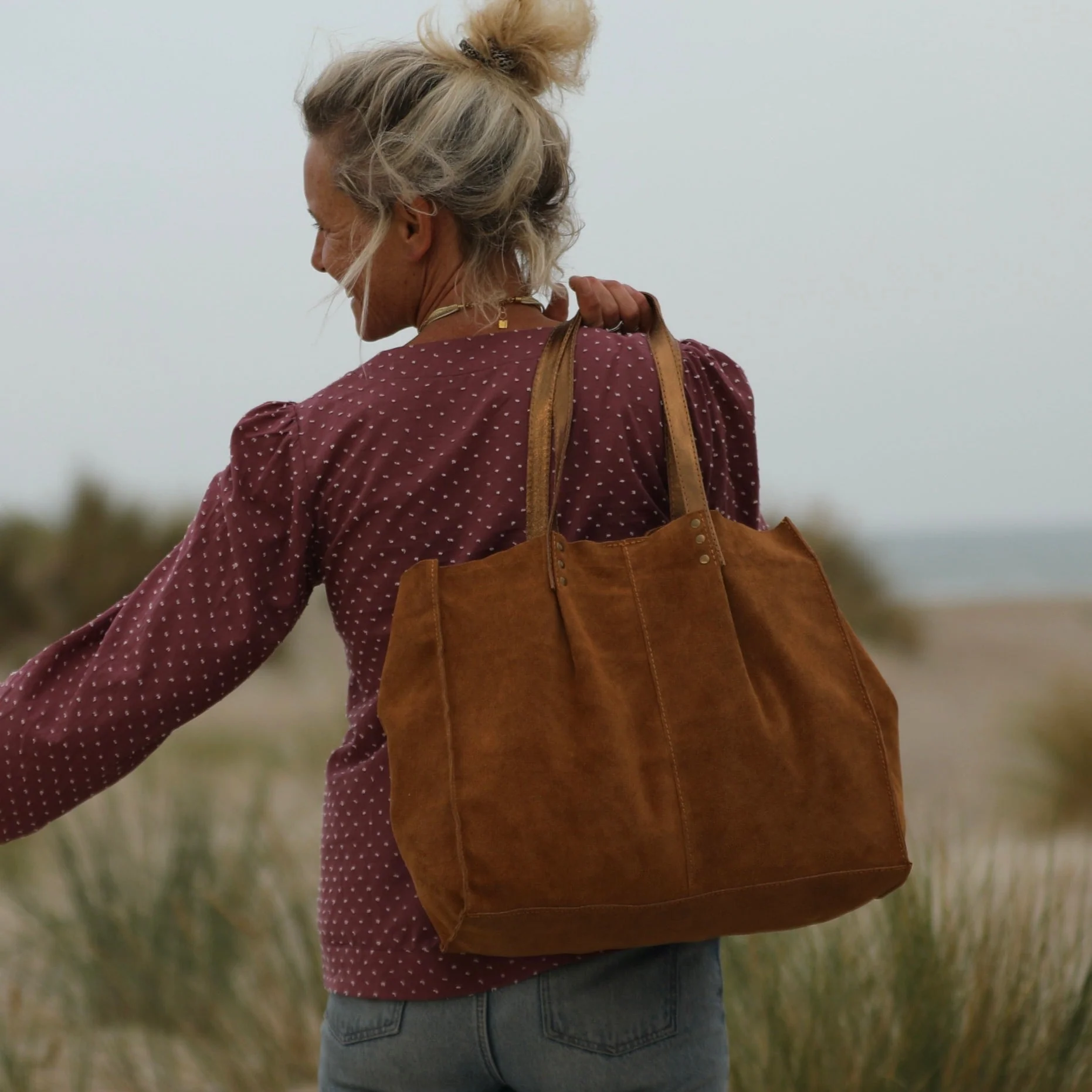 Sac Lisière – Cuir caramel - Image 2