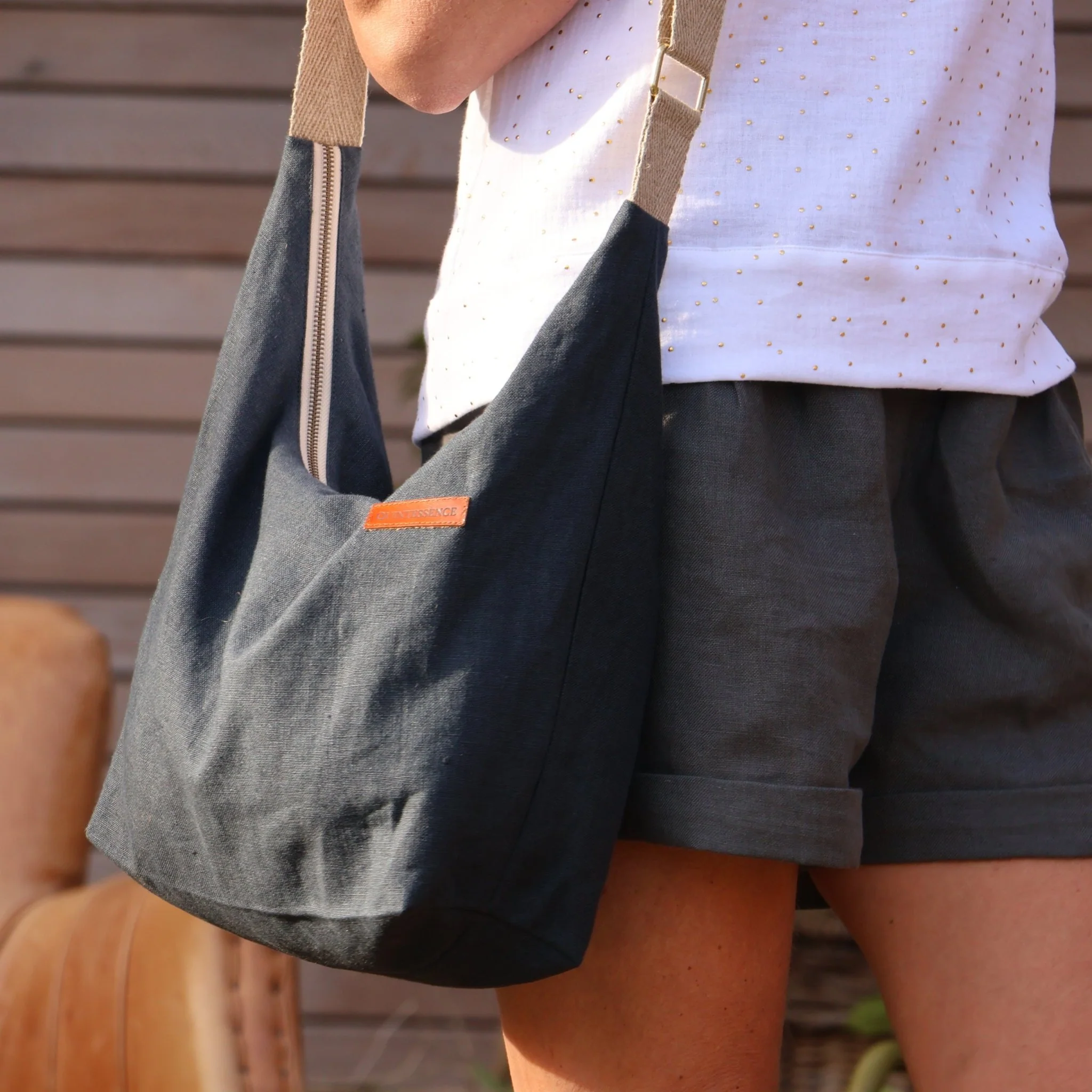 Sac Maud lin bleu nuit - Image 6