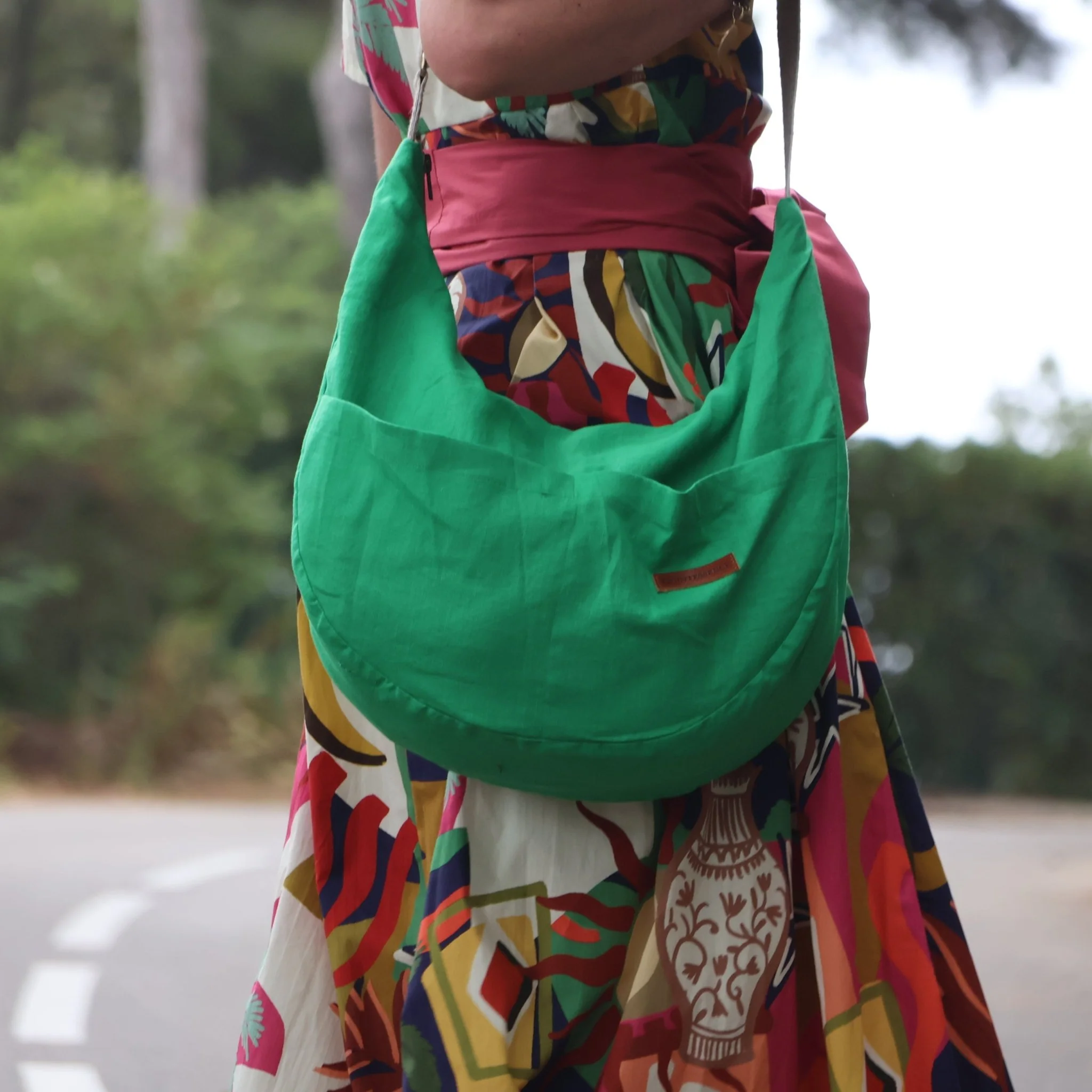 Sac Pia en lin vert frais