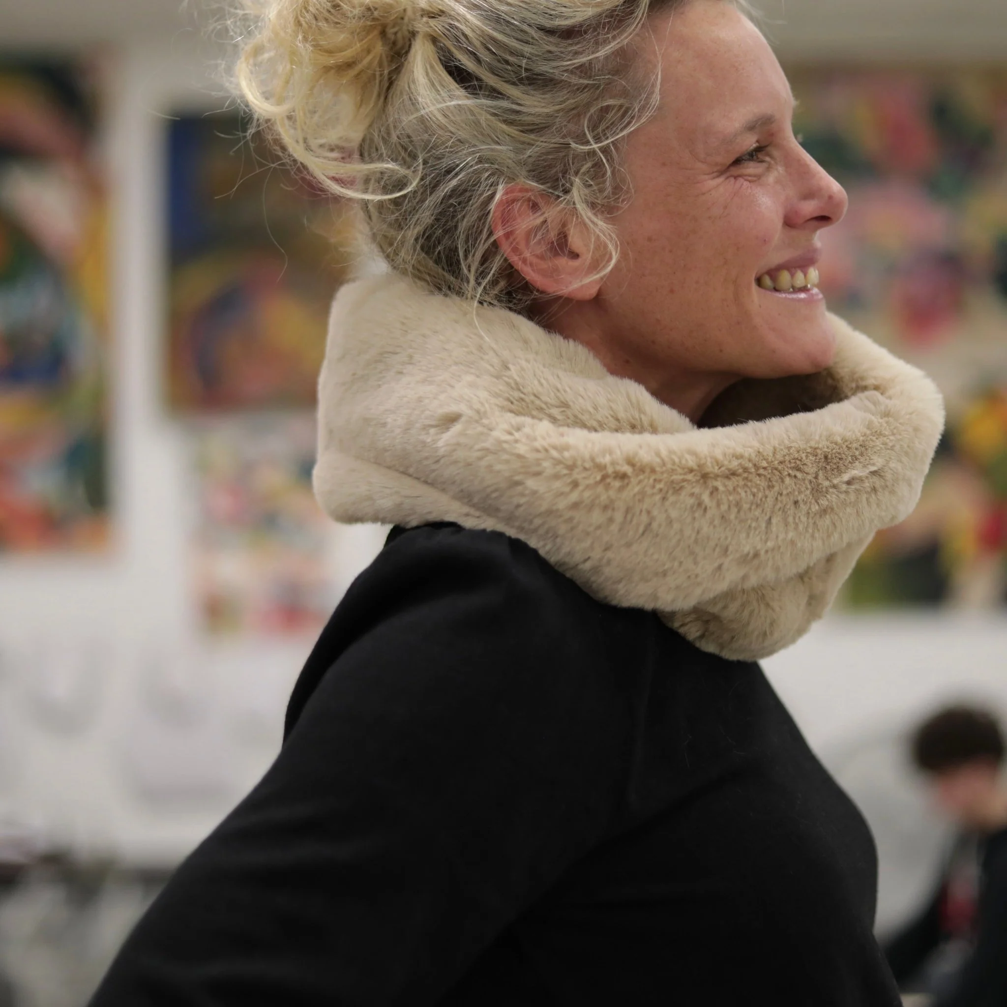 Le snood Douillet Nilo - Fourrure ficelle - hauteur 20cm - Image 4