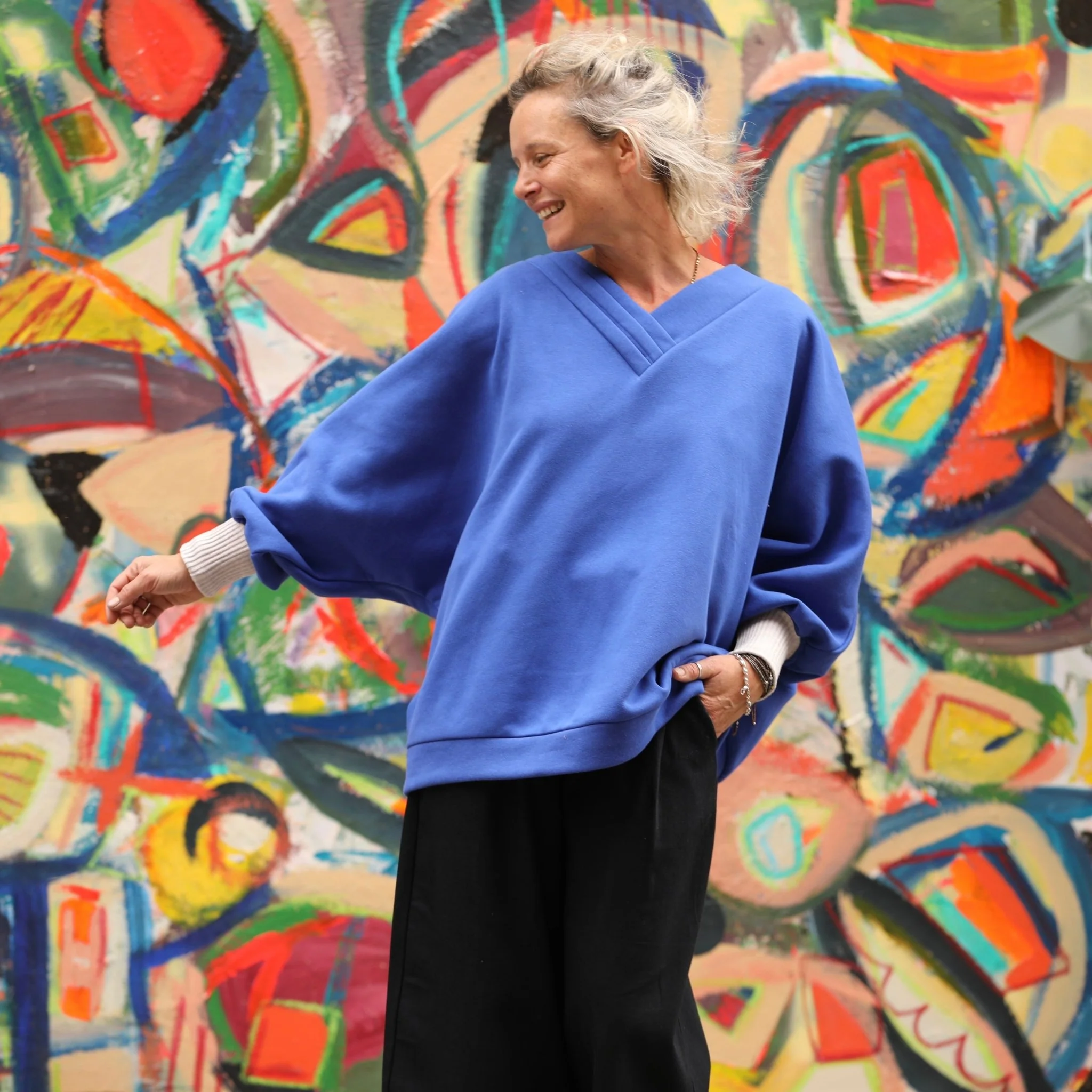 Sweat Ferdinand - bleu majorelle - version longue - Image 4