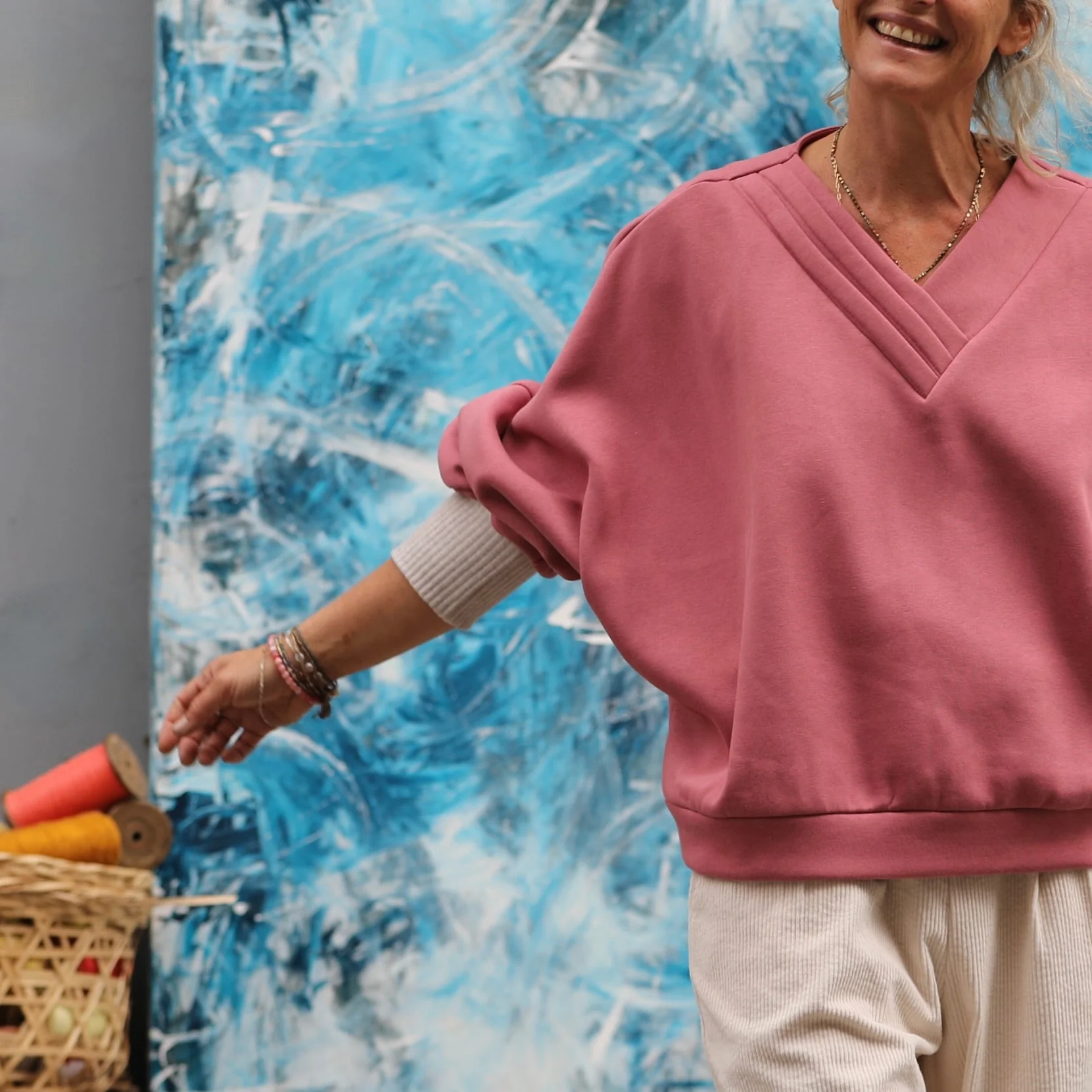 Sweat Ferdinand - rose boisé - version courte
