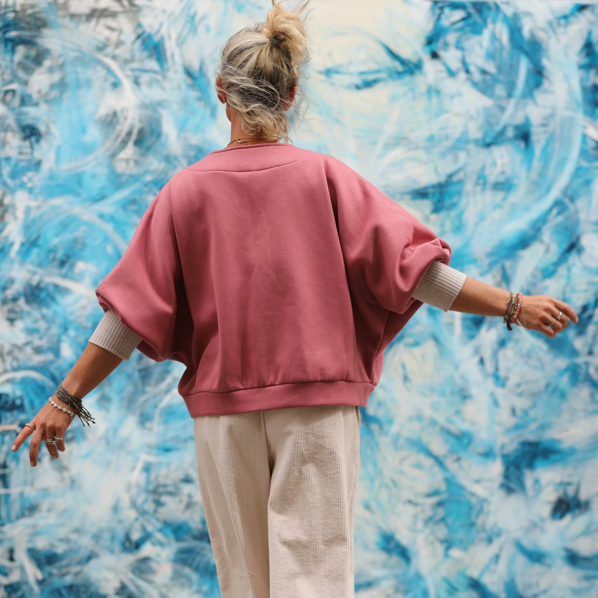 Sweat Ferdinand - rose boisé - version courte - Image 7