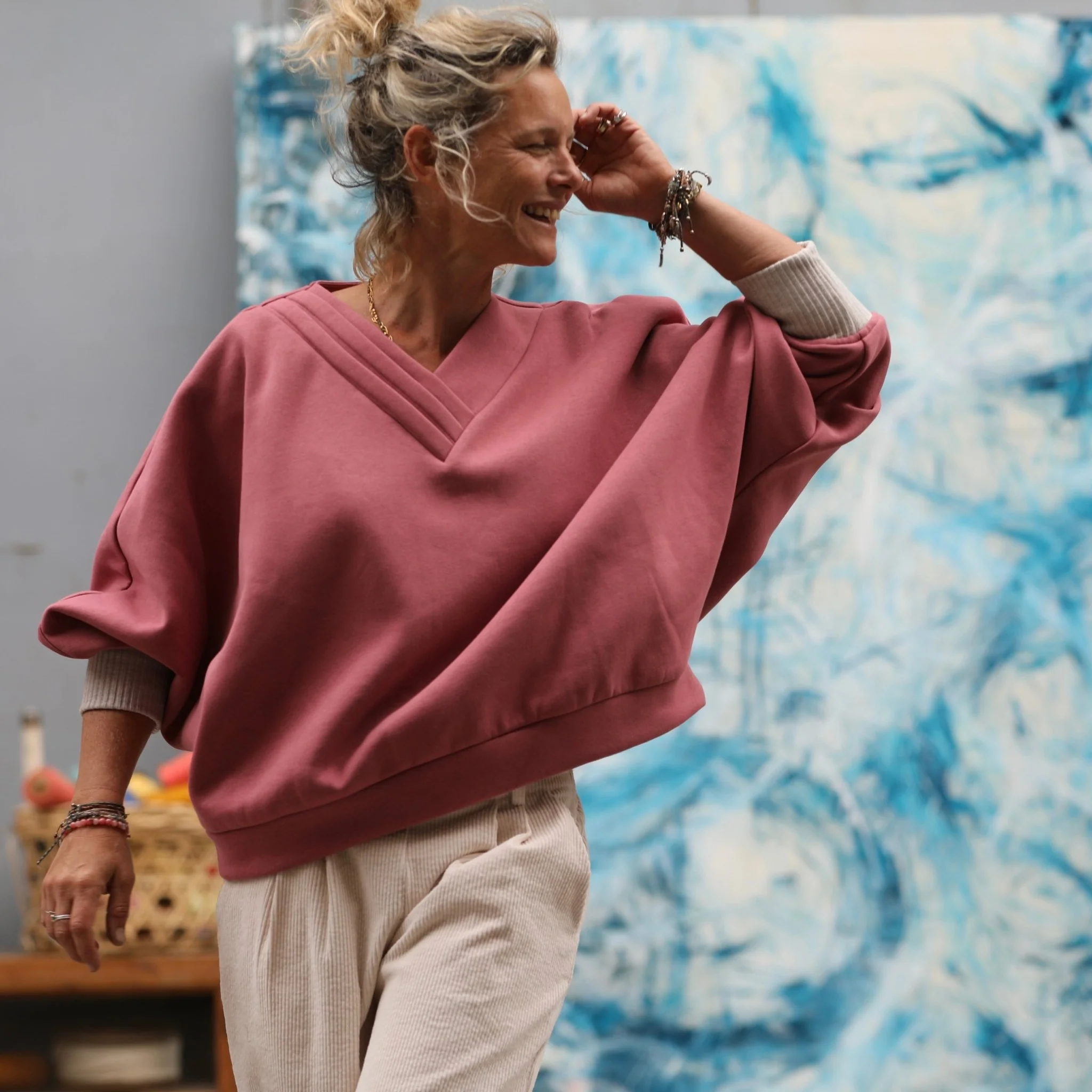 Sweat Ferdinand - rose boisé - version courte - Image 8