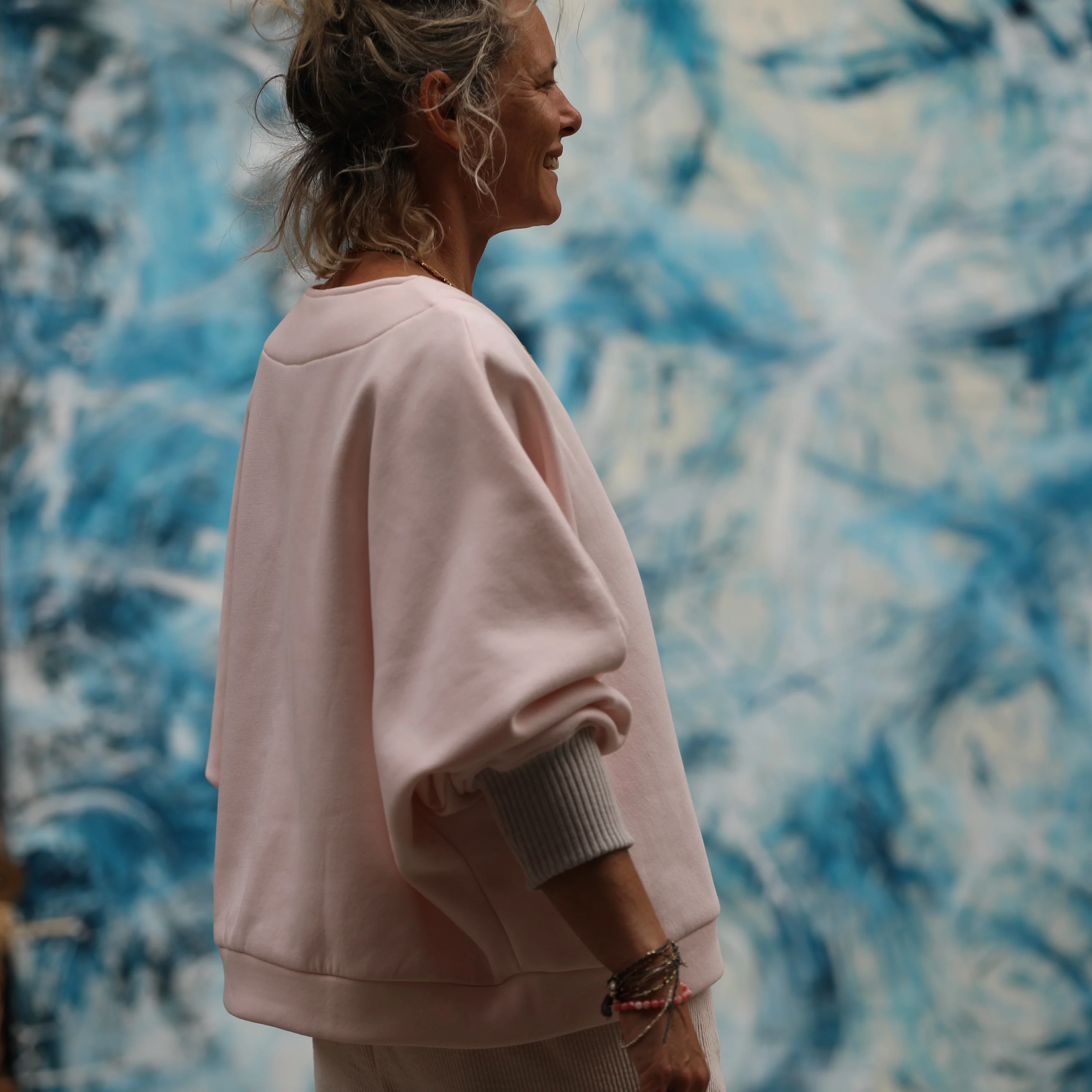Sweat Ferdinand - rose dragée - version courte - Image 6