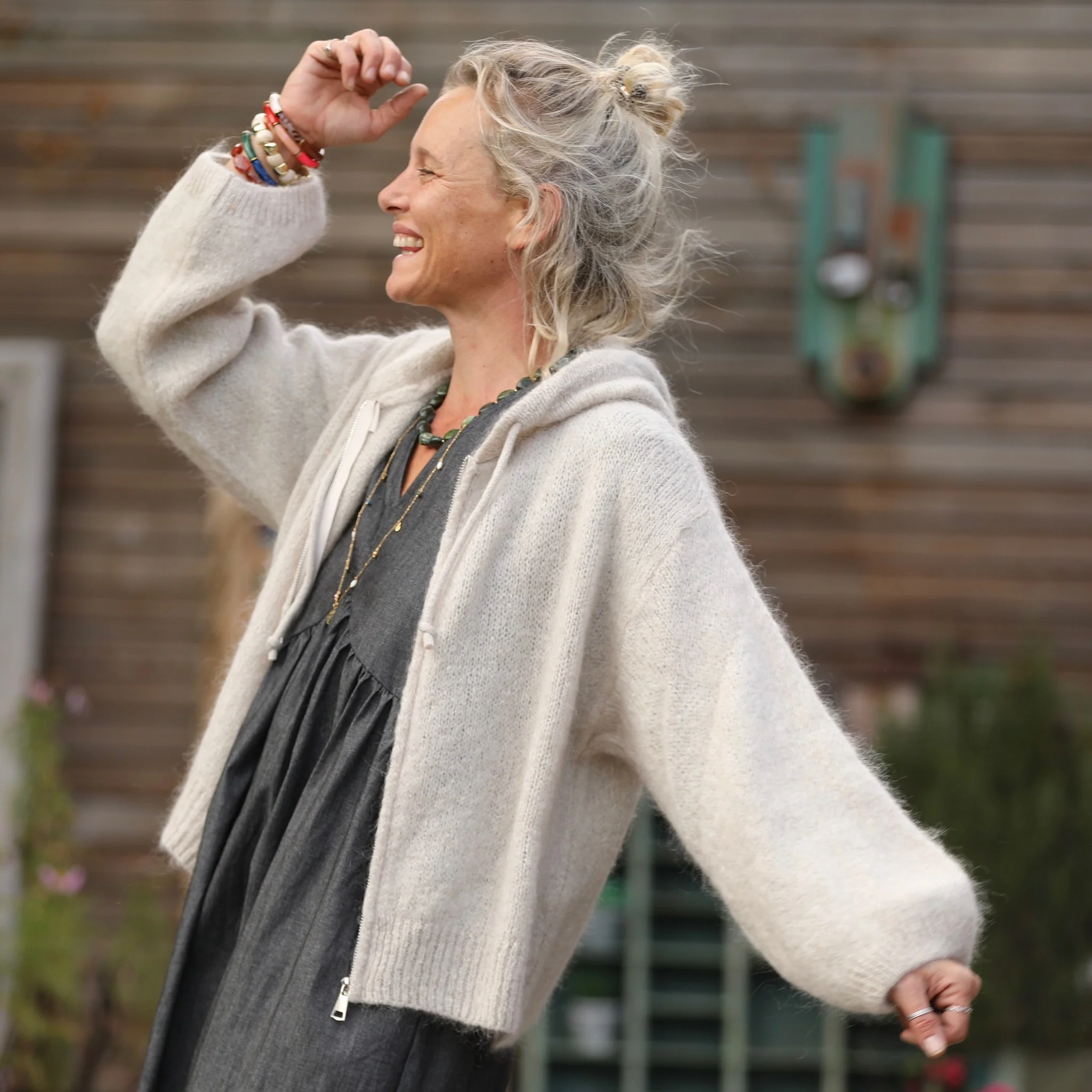 Gilet capuche Tulia - Ficelle - Image 2