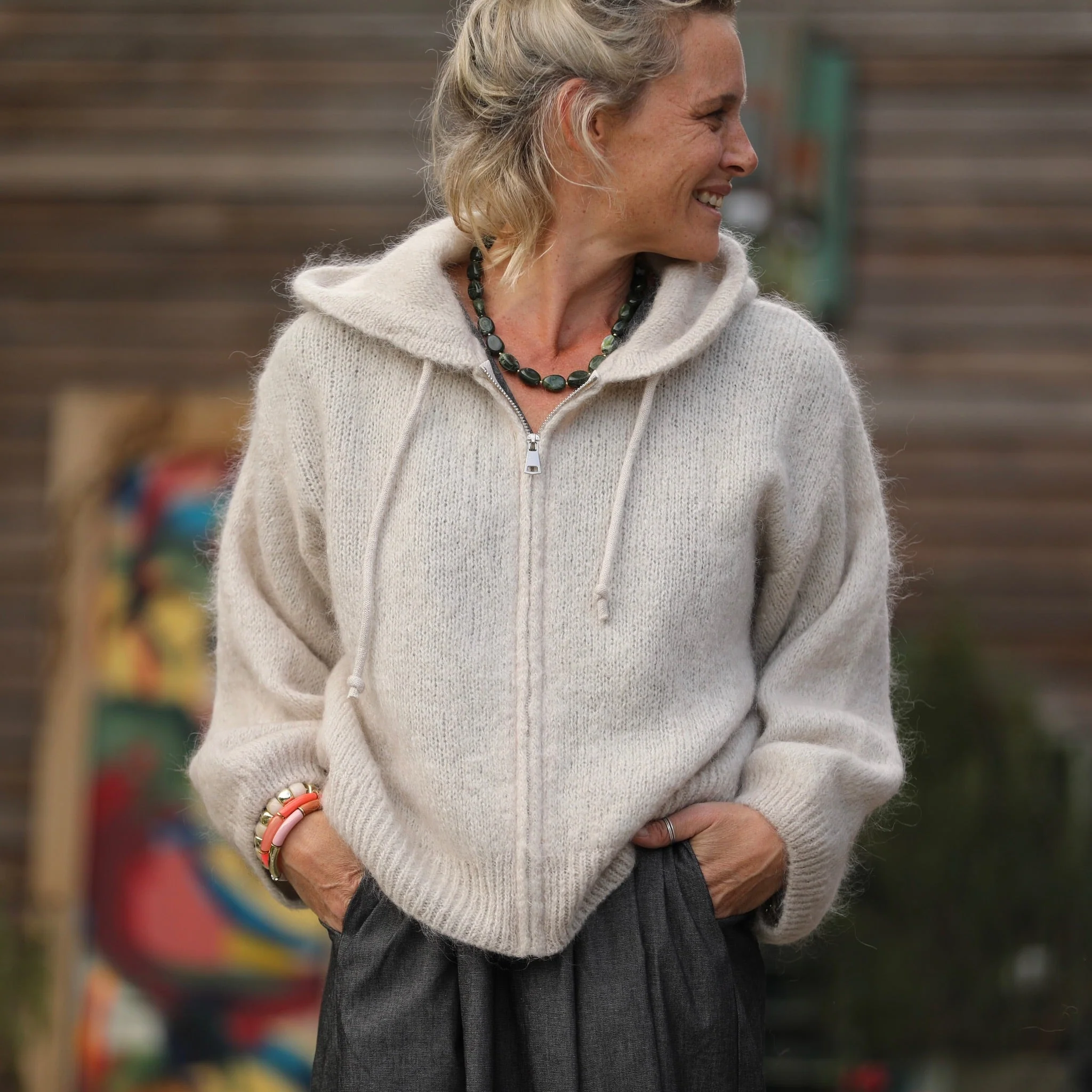 Gilet capuche Tulia - Ficelle - Image 4