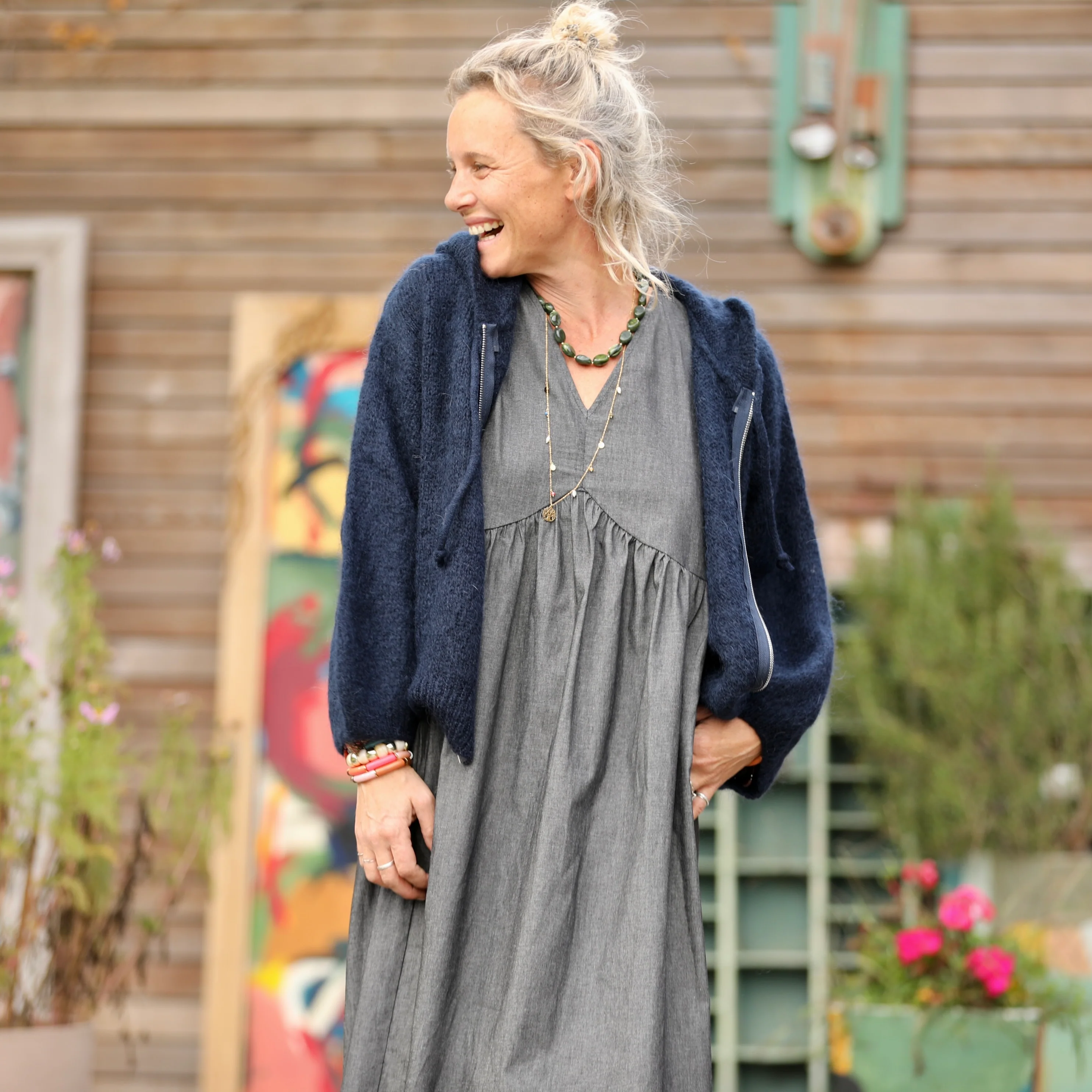 Gilet capuche Tulia - Marine - Image 11