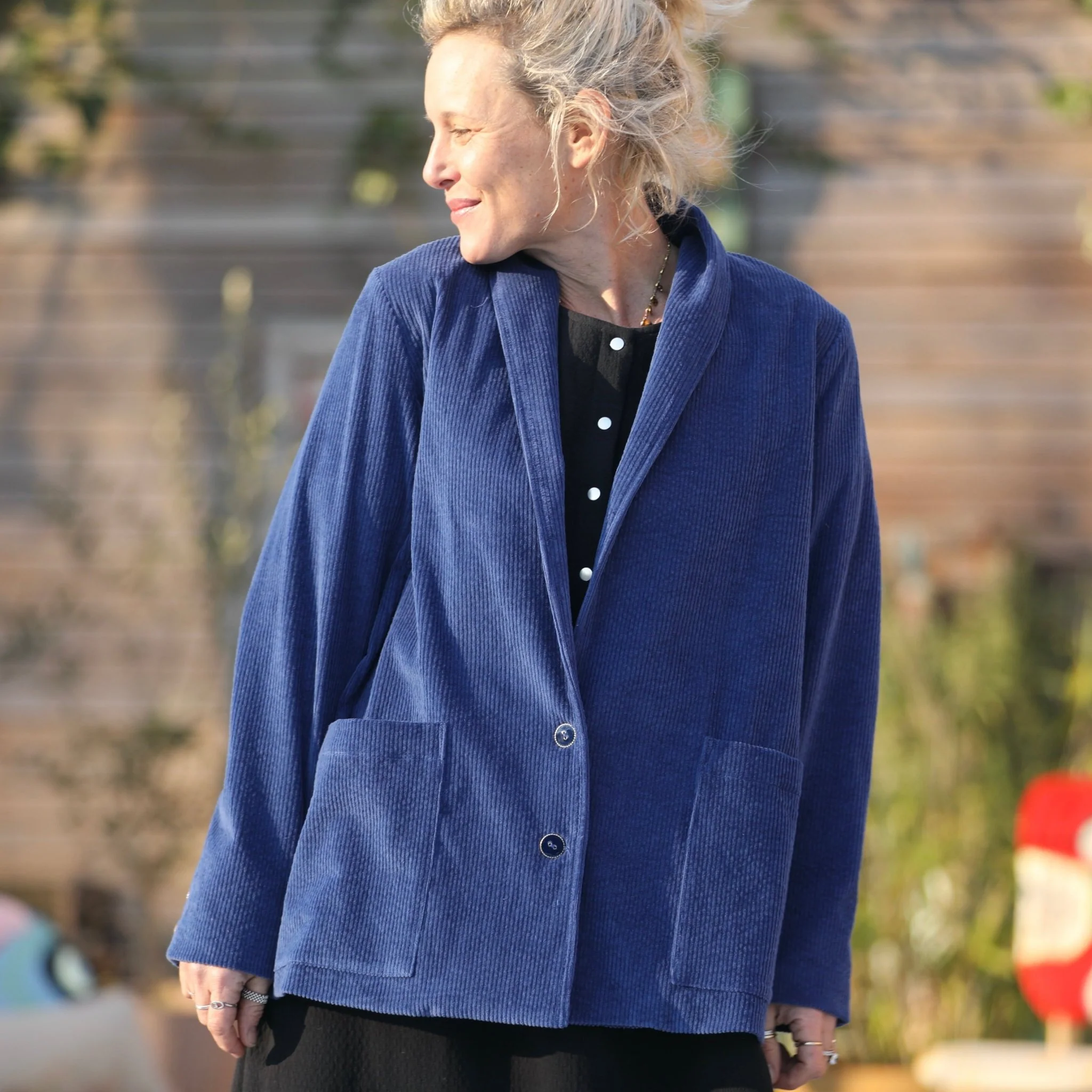 Veste Faustine - velours côtelé bleu doux - Image 5