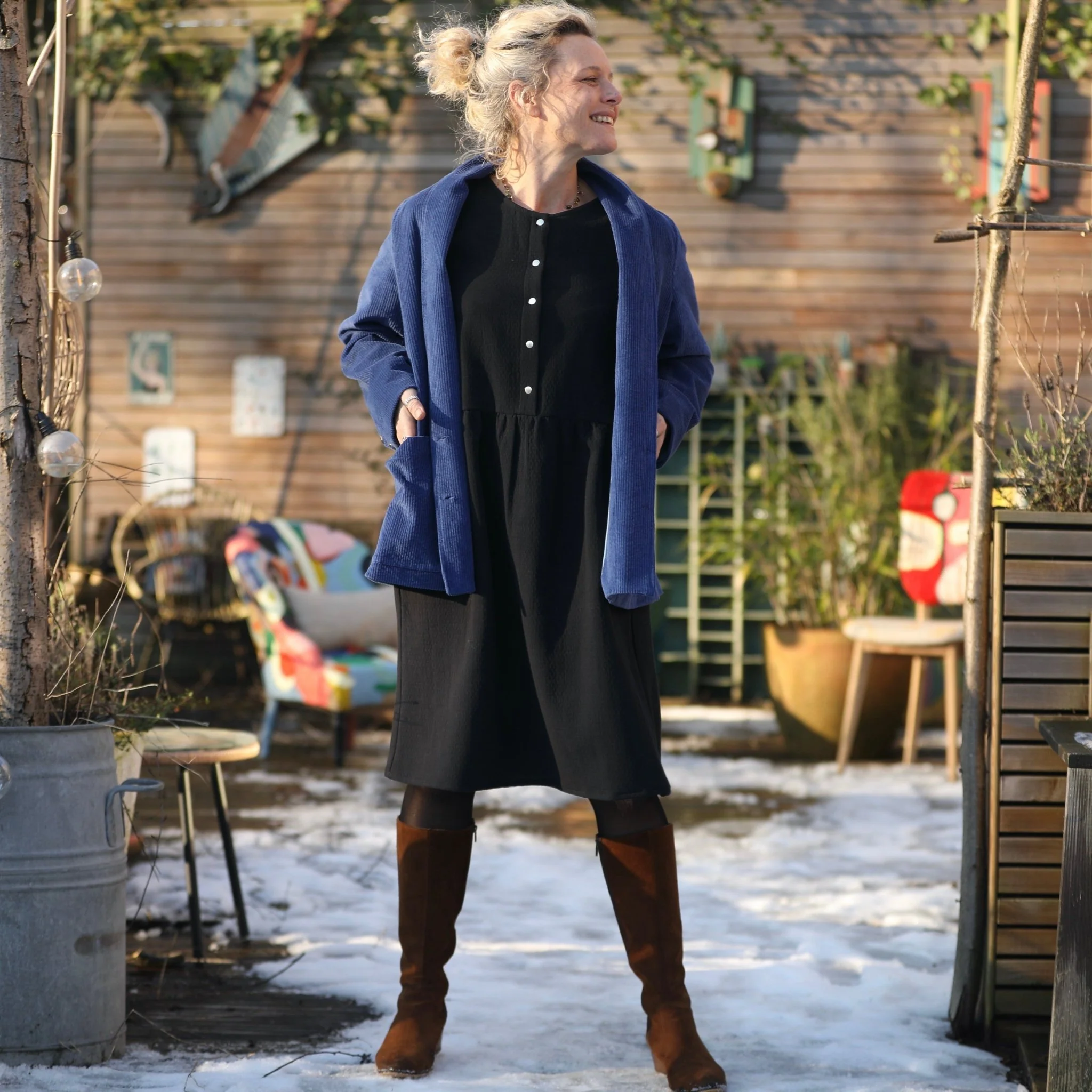 Veste Faustine - velours côtelé bleu doux - Image 7