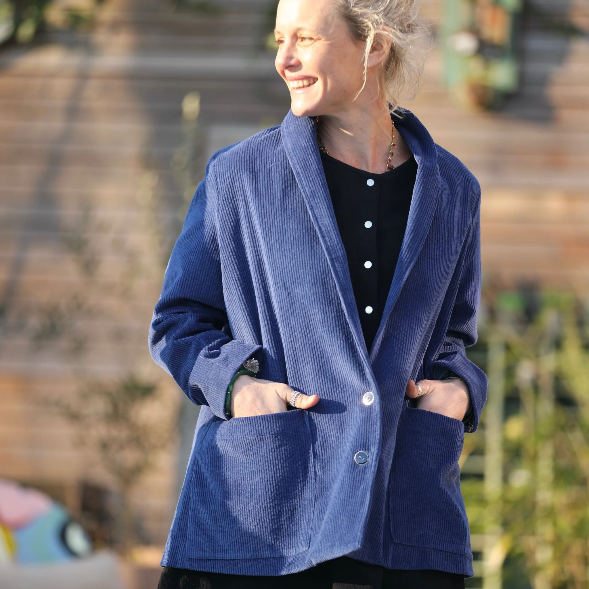 Veste Faustine - velours côtelé bleu doux - Image 9