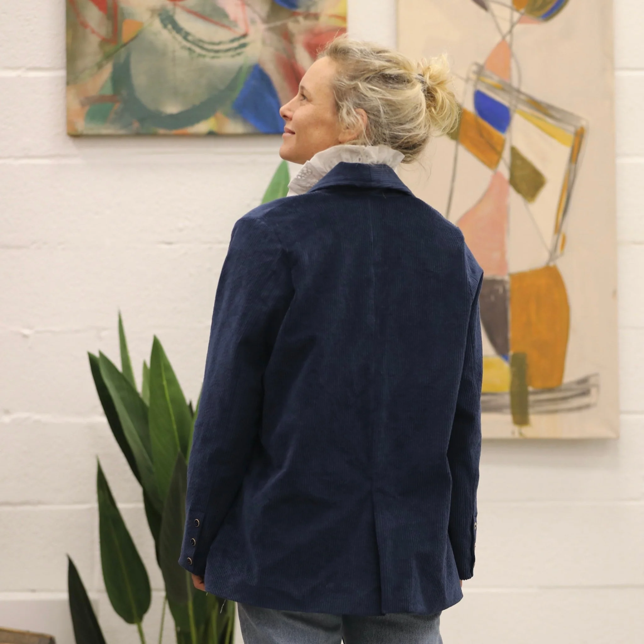 Veste Faustine - velours côtelé bleu océan - Image 6