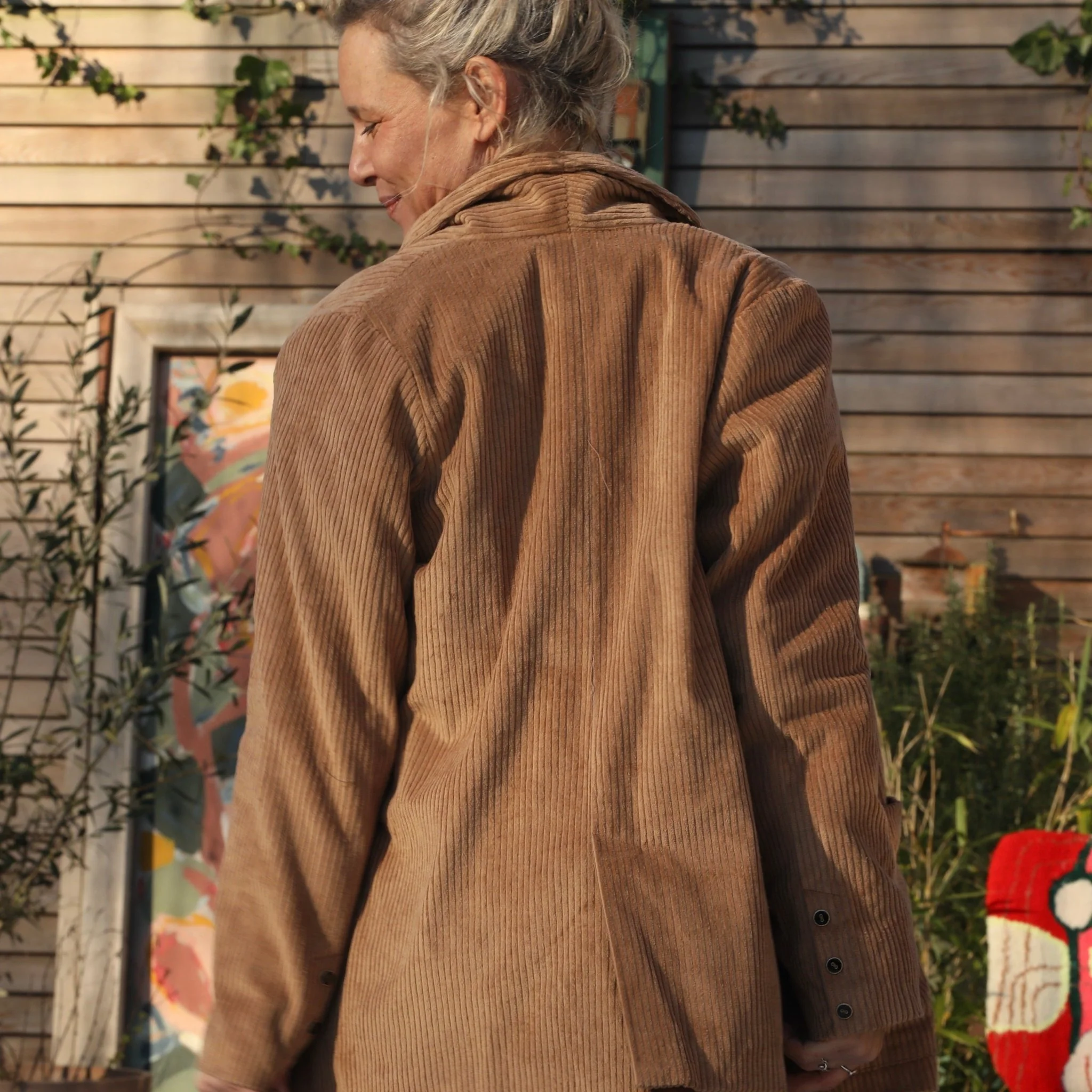 Veste Faustine - velours côtelé camel - Image 3