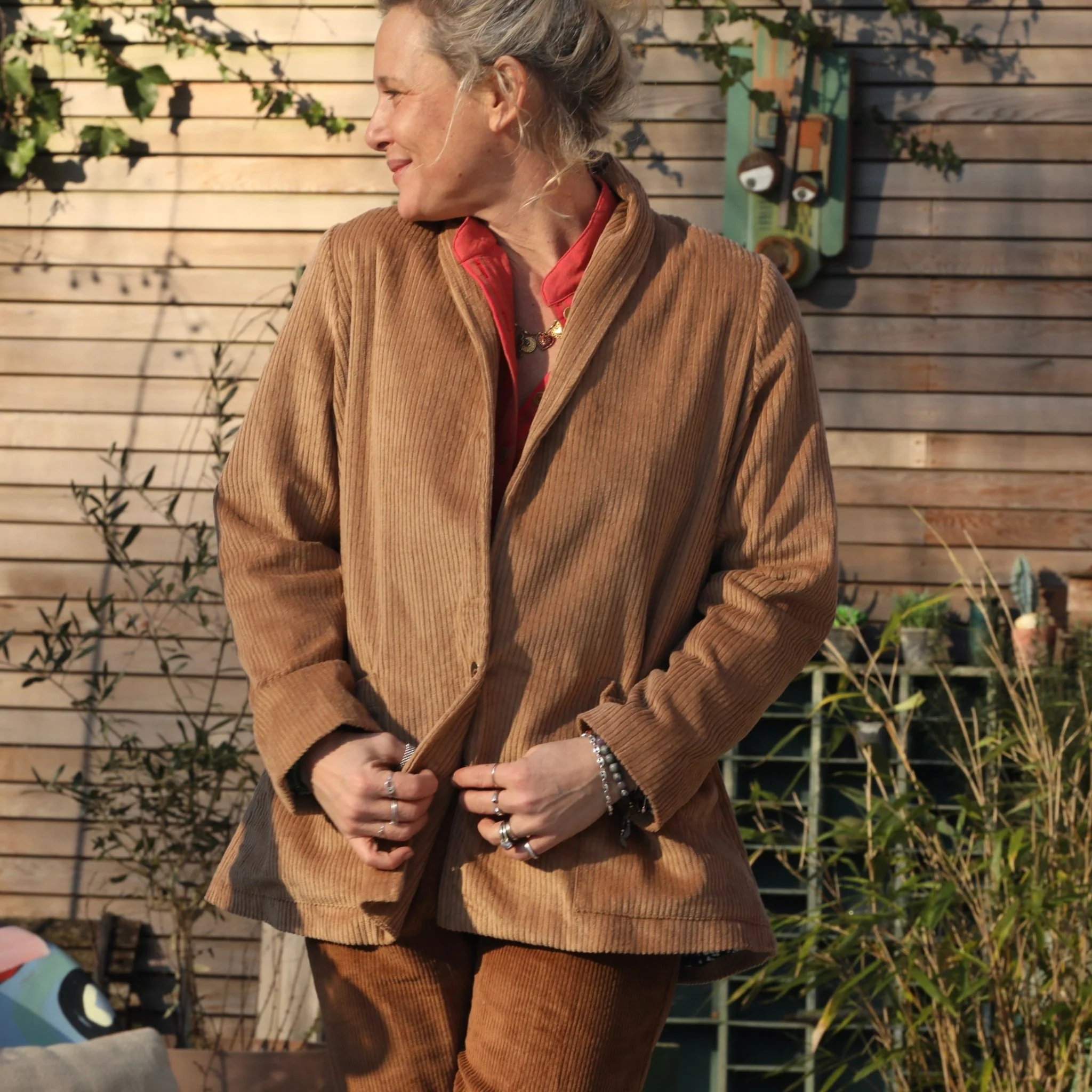 Veste Faustine - velours côtelé camel - Image 5