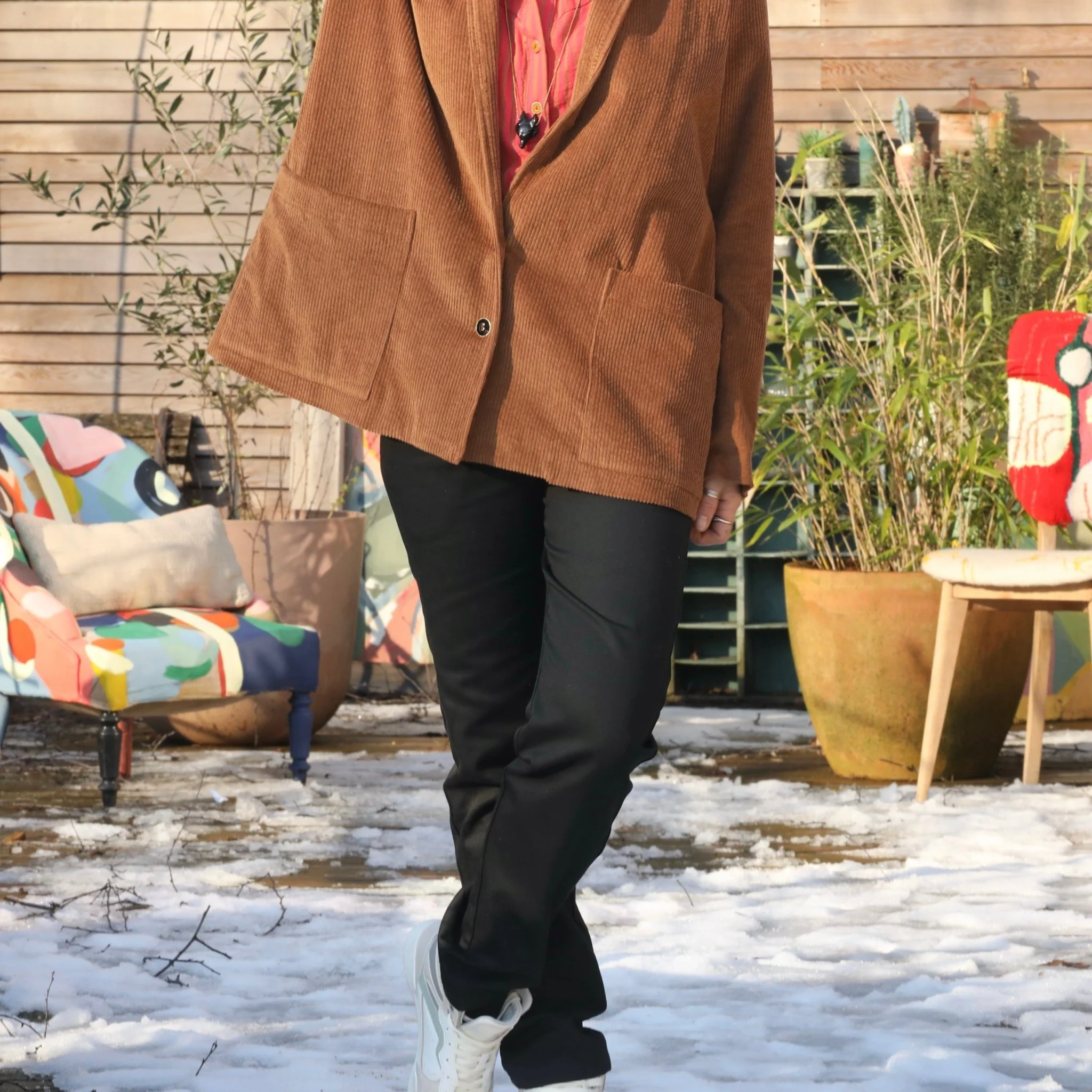 Veste Faustine - velours côtelé chamois - Image 8