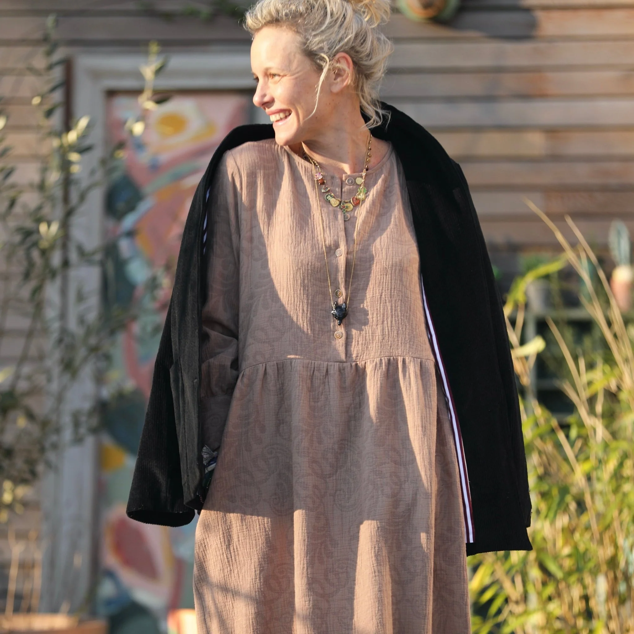 Veste Faustine - velours côtelé noir - Image 9