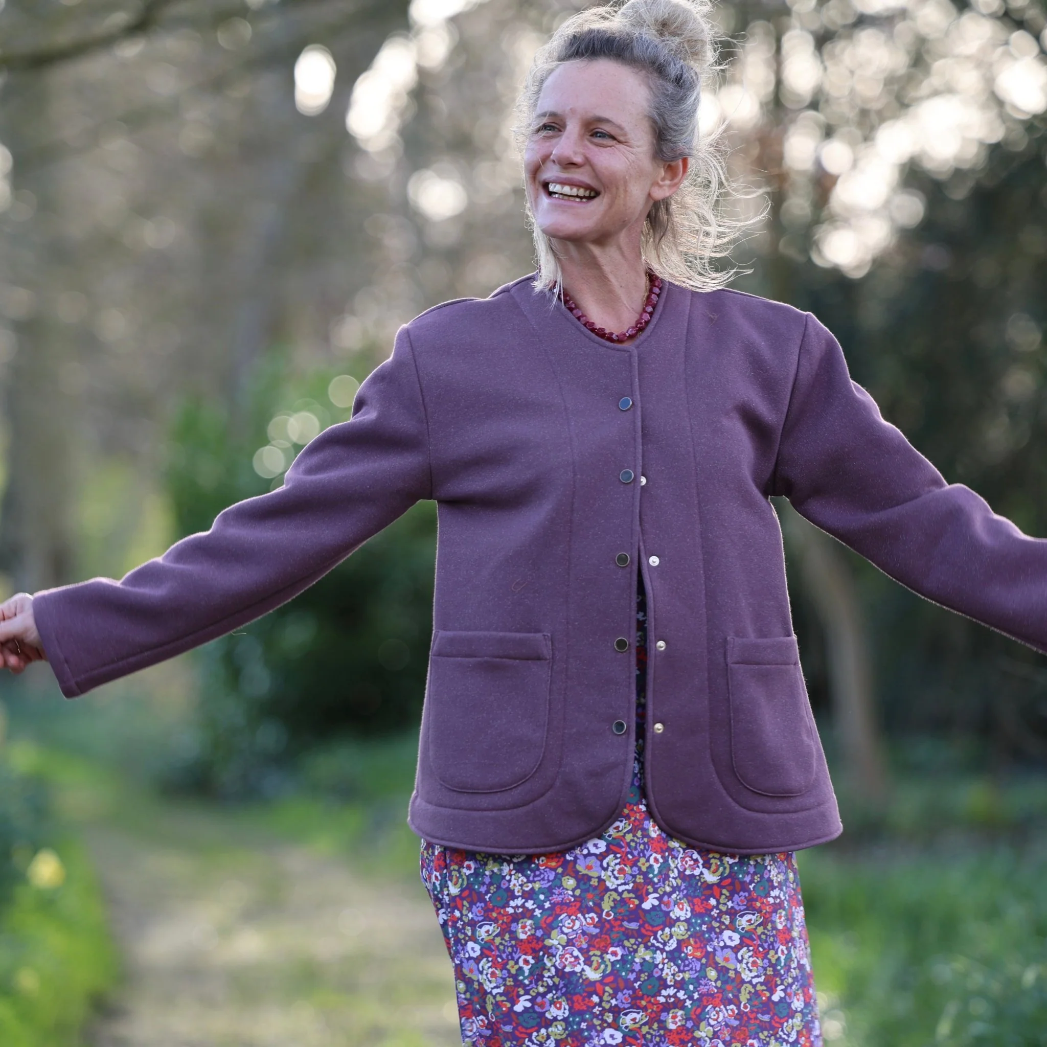 Veste Nathalie – prune pailleté - Image 4